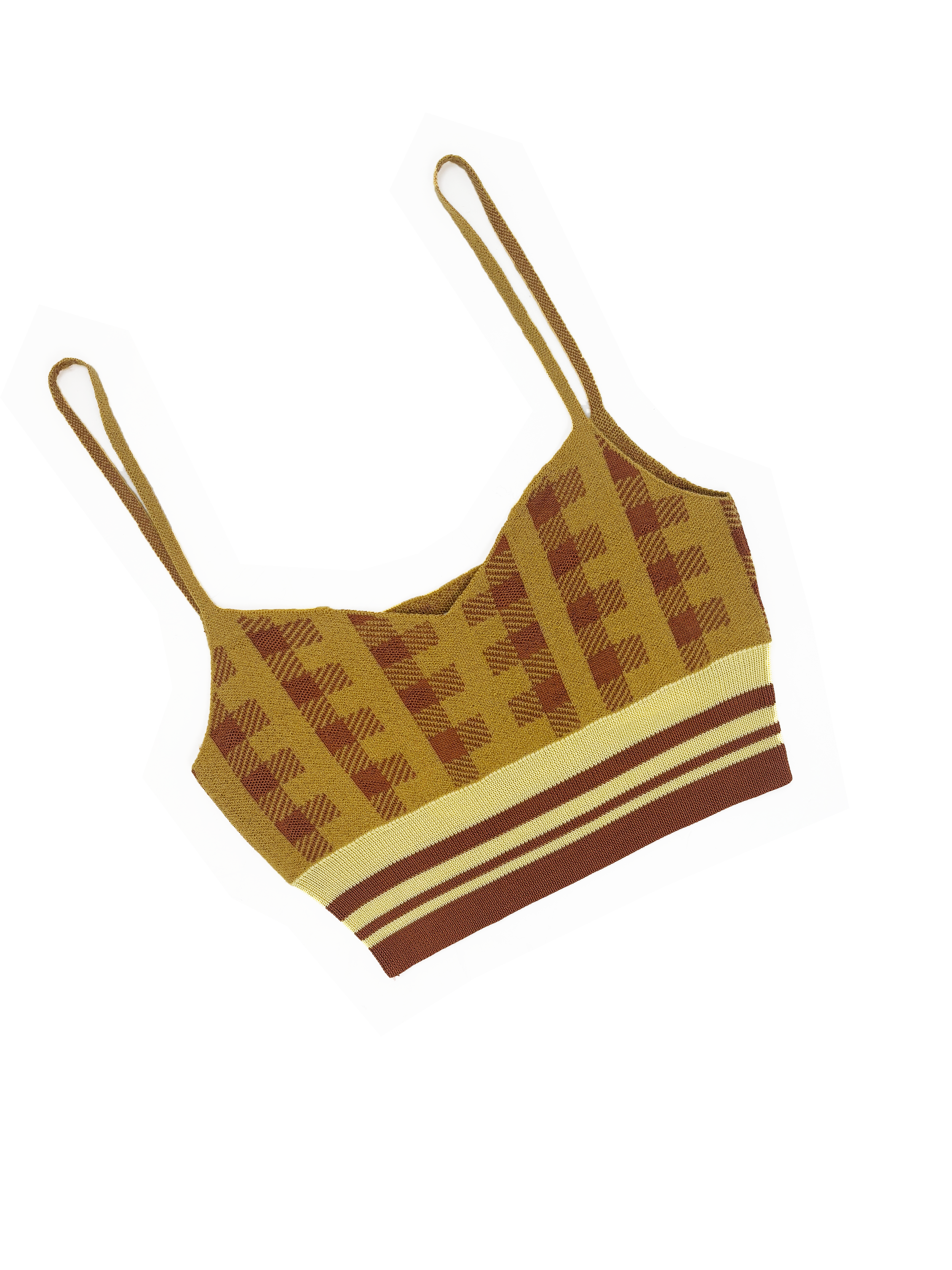 Dries Van Noten plaid knit cami