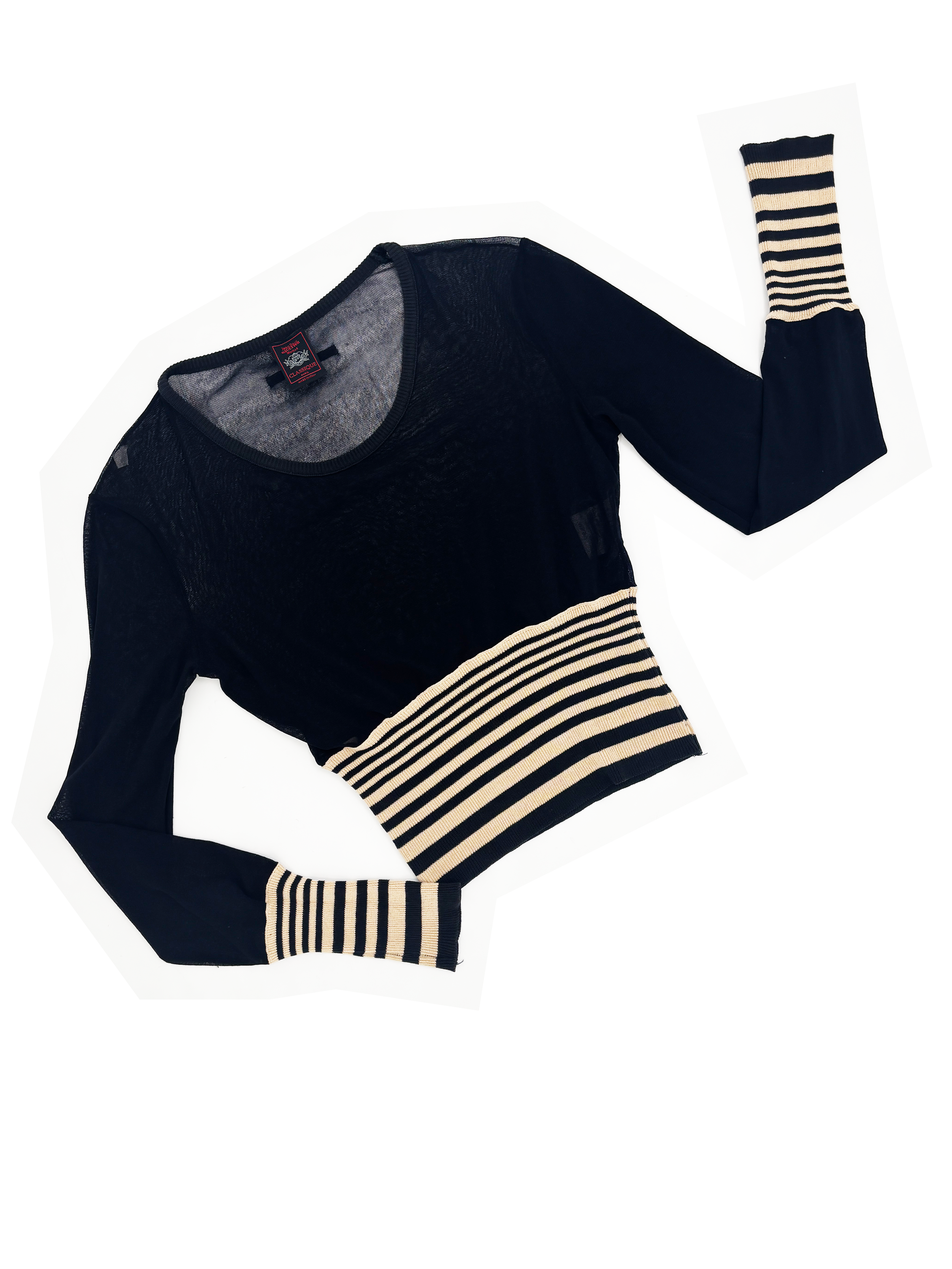 Jean Paul Gaultier mesh cropped top