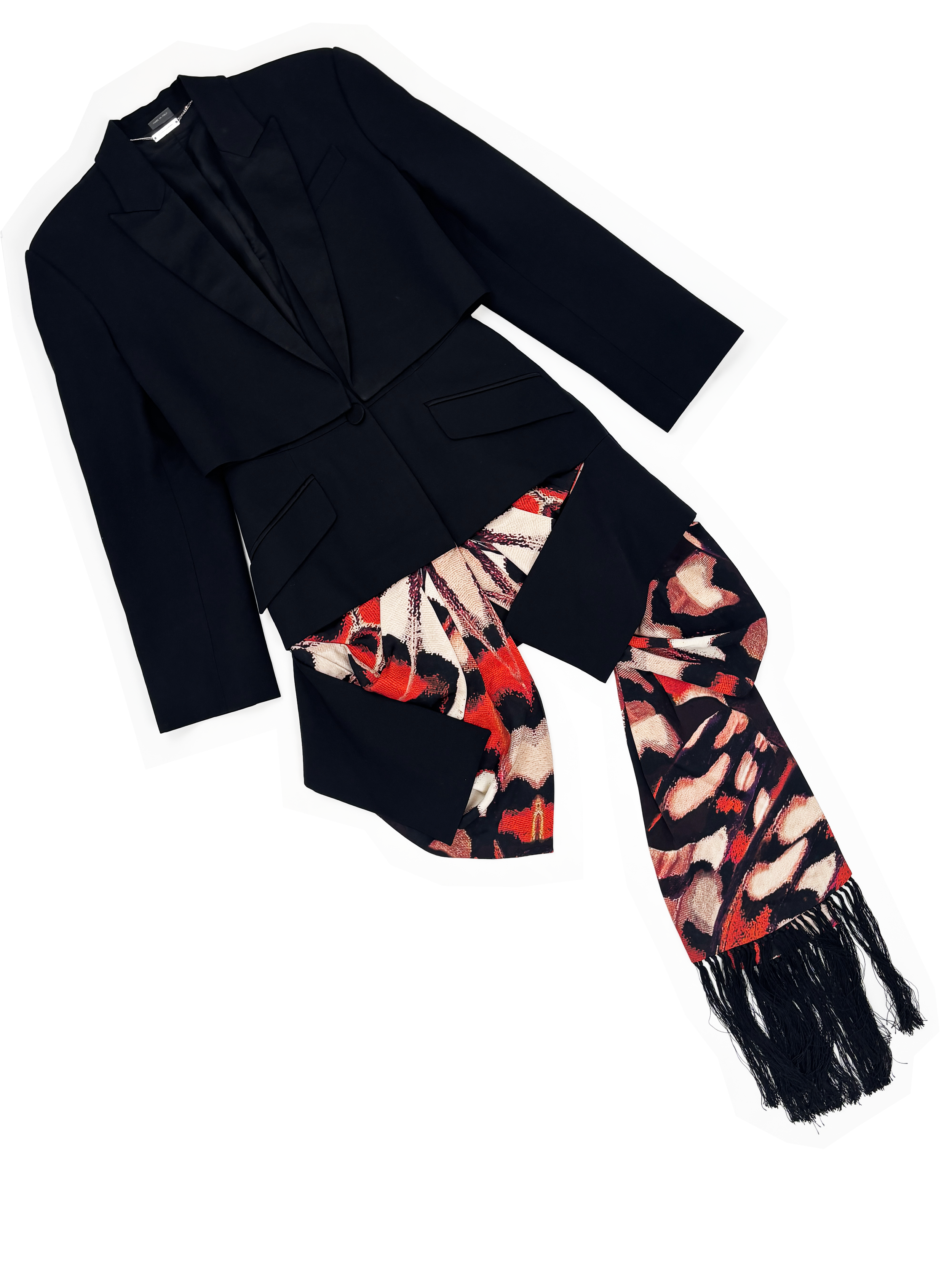 alexander-mcqueen-fall-winter-2018-black-layered-coat-vest-silk-scarf-fringe-red-print-deconstructed-asymmetrical-vintage.png
