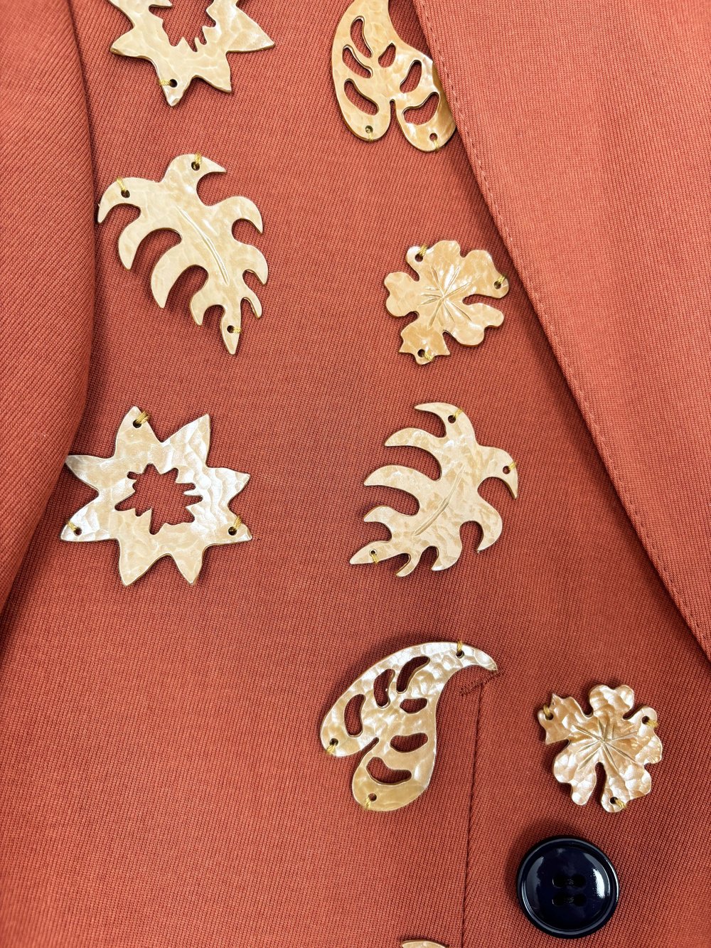 Jean Paul Gaultier S/S 1992 enamel applique jacket — JAMES VELORIA