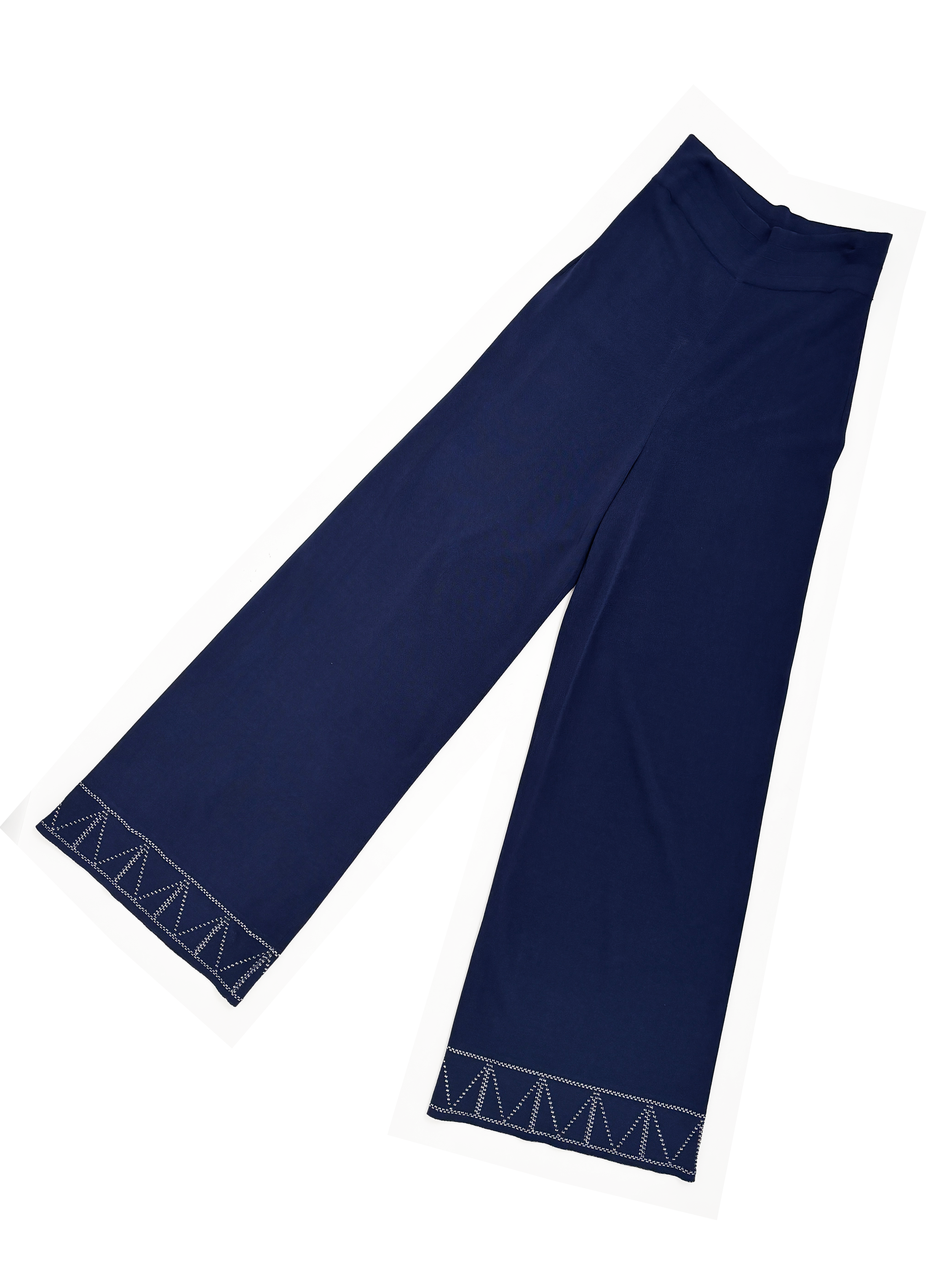 Alaia navy blue knit pants