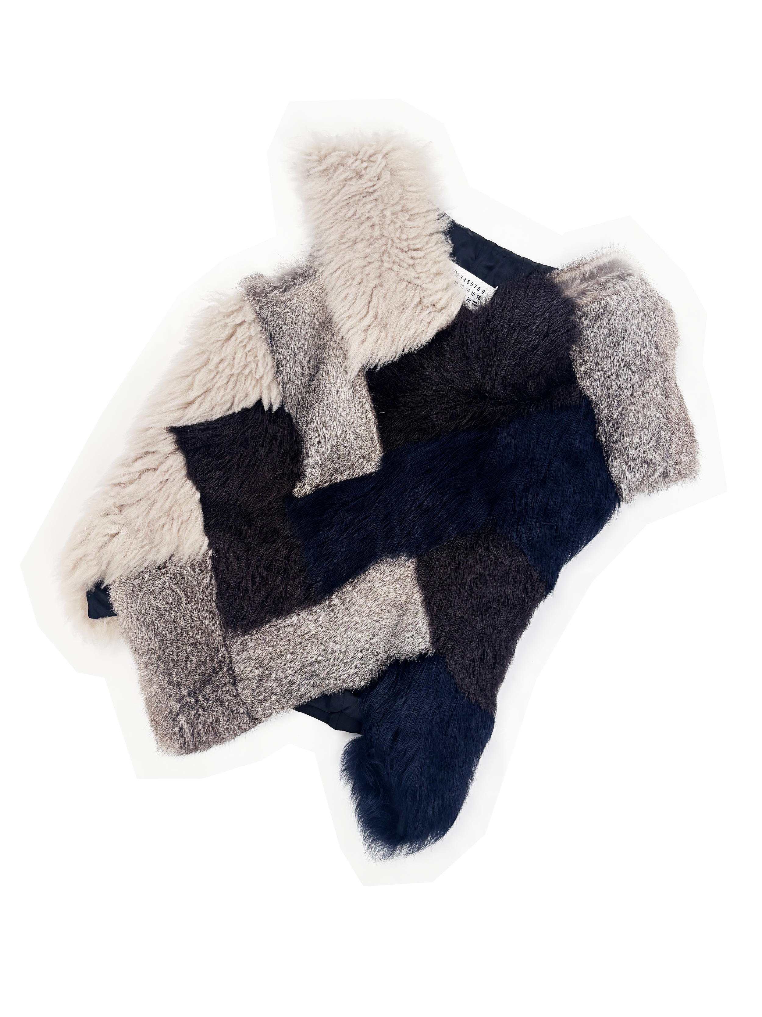Maison Margiela F/W 2015 patchwork fur vest