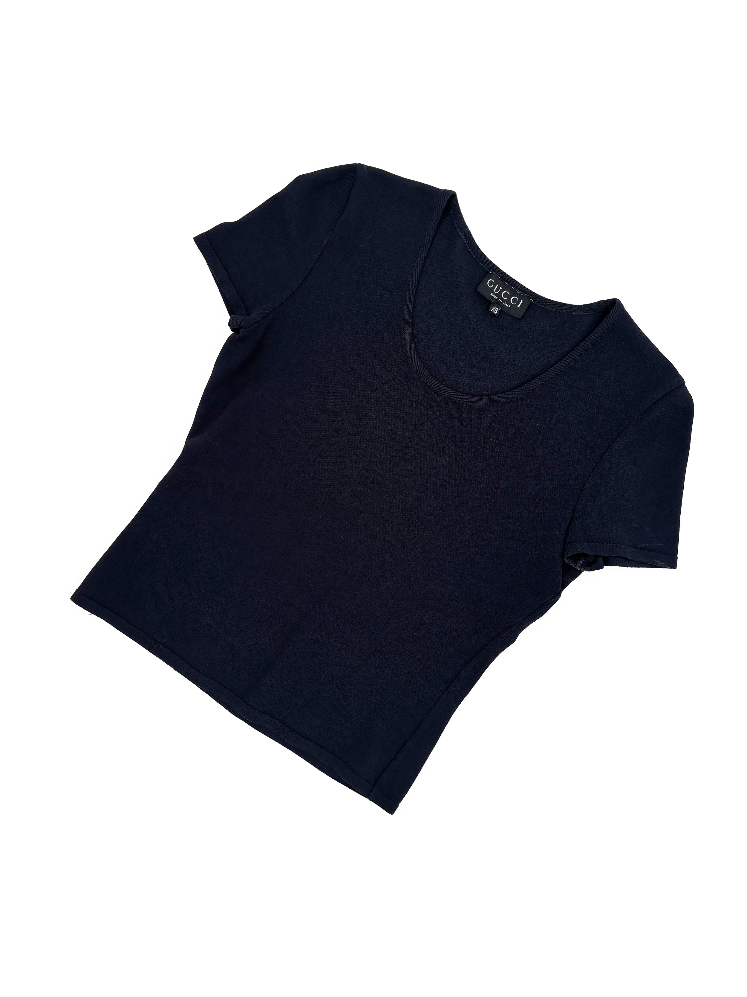 Gucci 1998 navy knit top