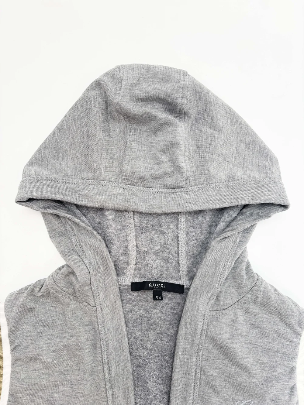Gucci 2006 sleeveless hooded top — JAMES VELORIA
