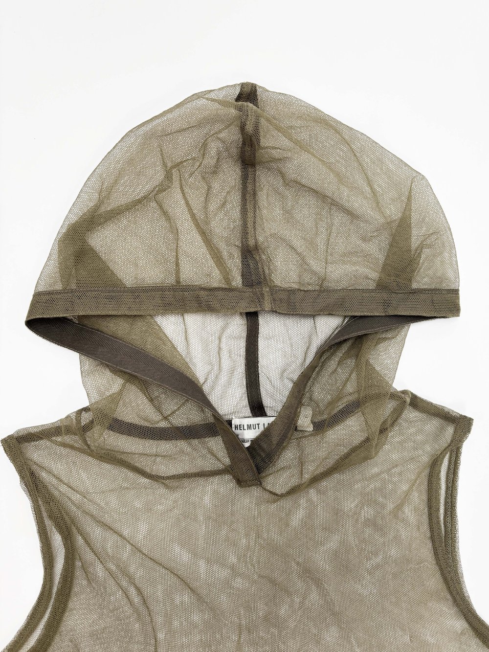 Helmut Lang 1999 fishnet hooded top — JAMES VELORIA