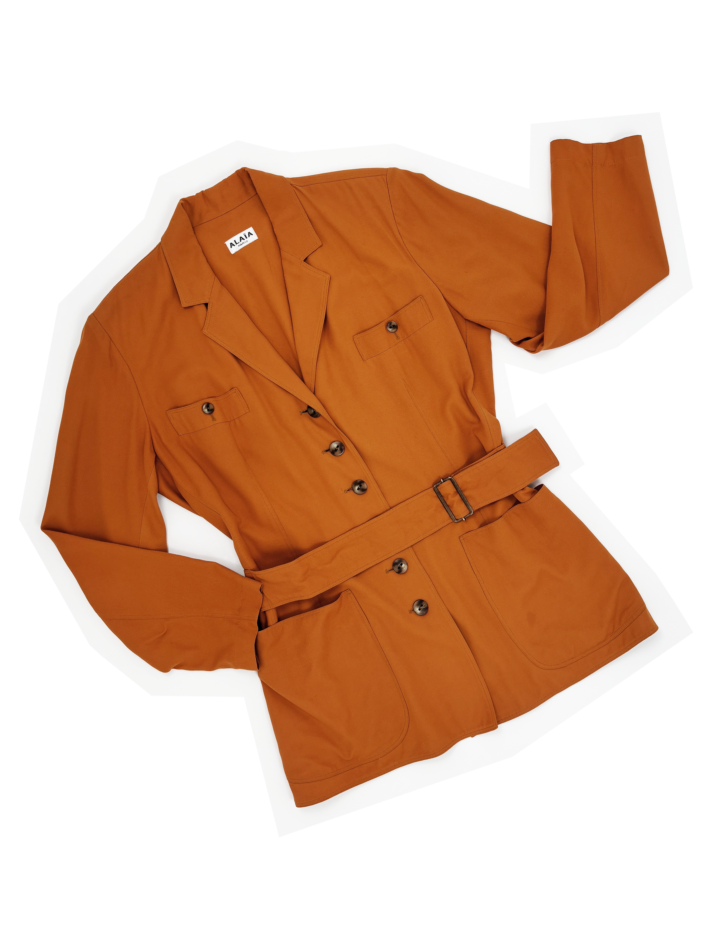 Alaia 80s orange jacket
