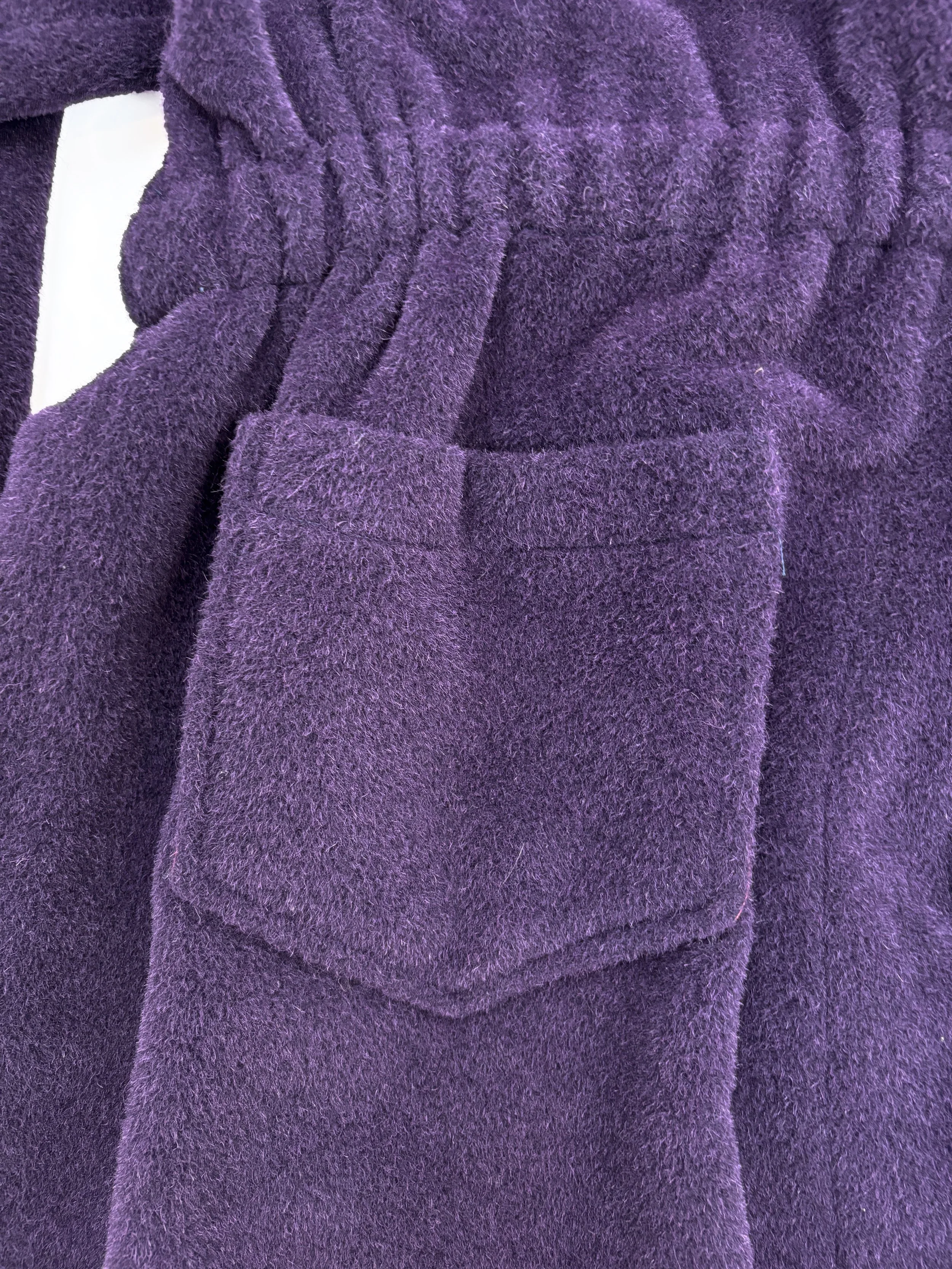 sonia rykiel 90s vintage purple alpaca coat