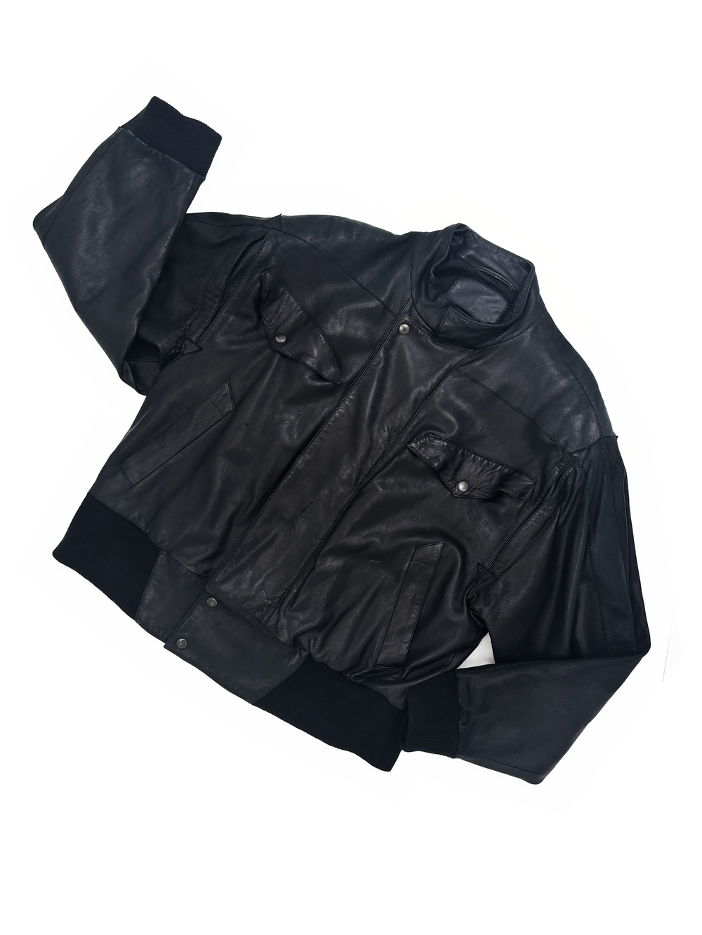 Claude Montana 80s black leather jacket — JAMES VELORIA