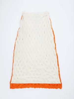 Issey Miyake F/W 2000 ivory egg carton skirt — JAMES VELORIA