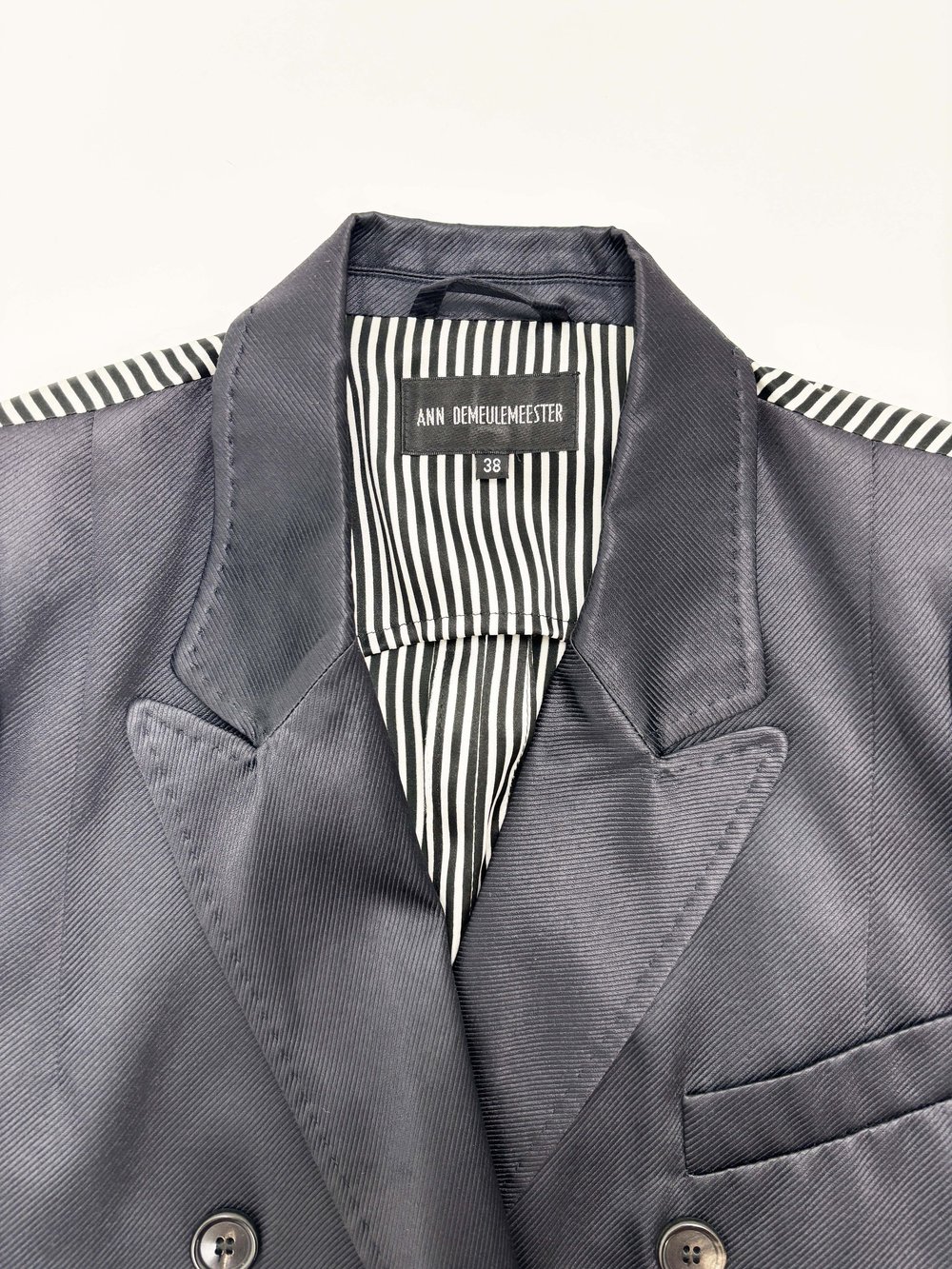 Ann Demeulemeester striped back jacket — JAMES VELORIA
