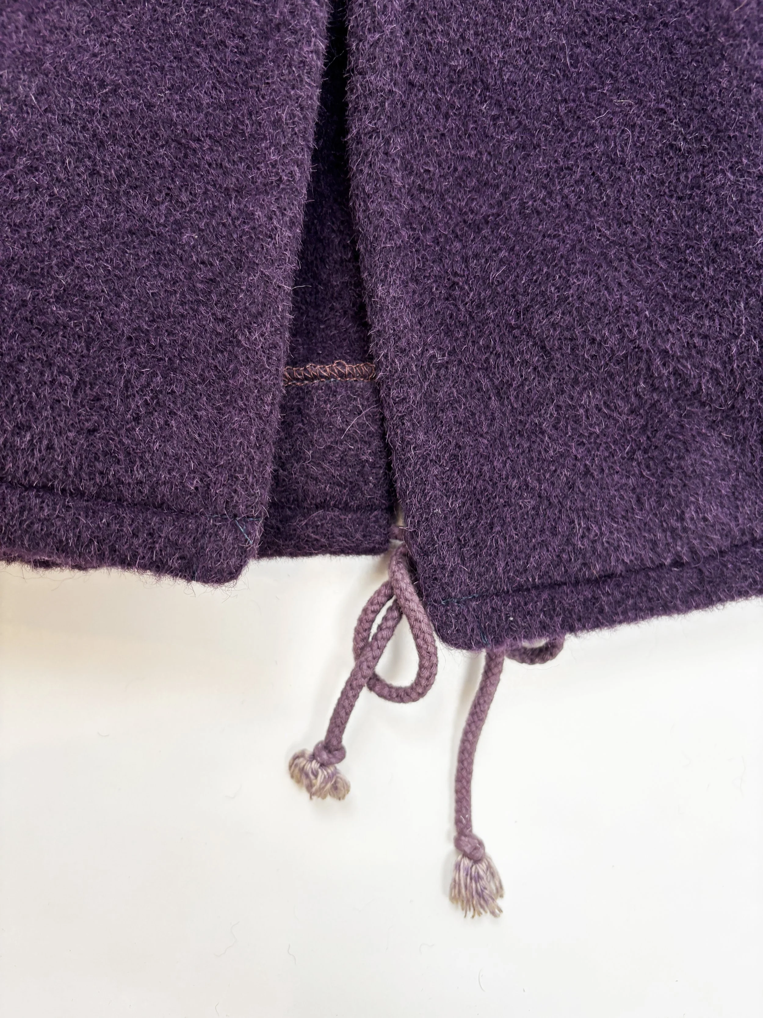 sonia rykiel 90s vintage purple alpaca coat