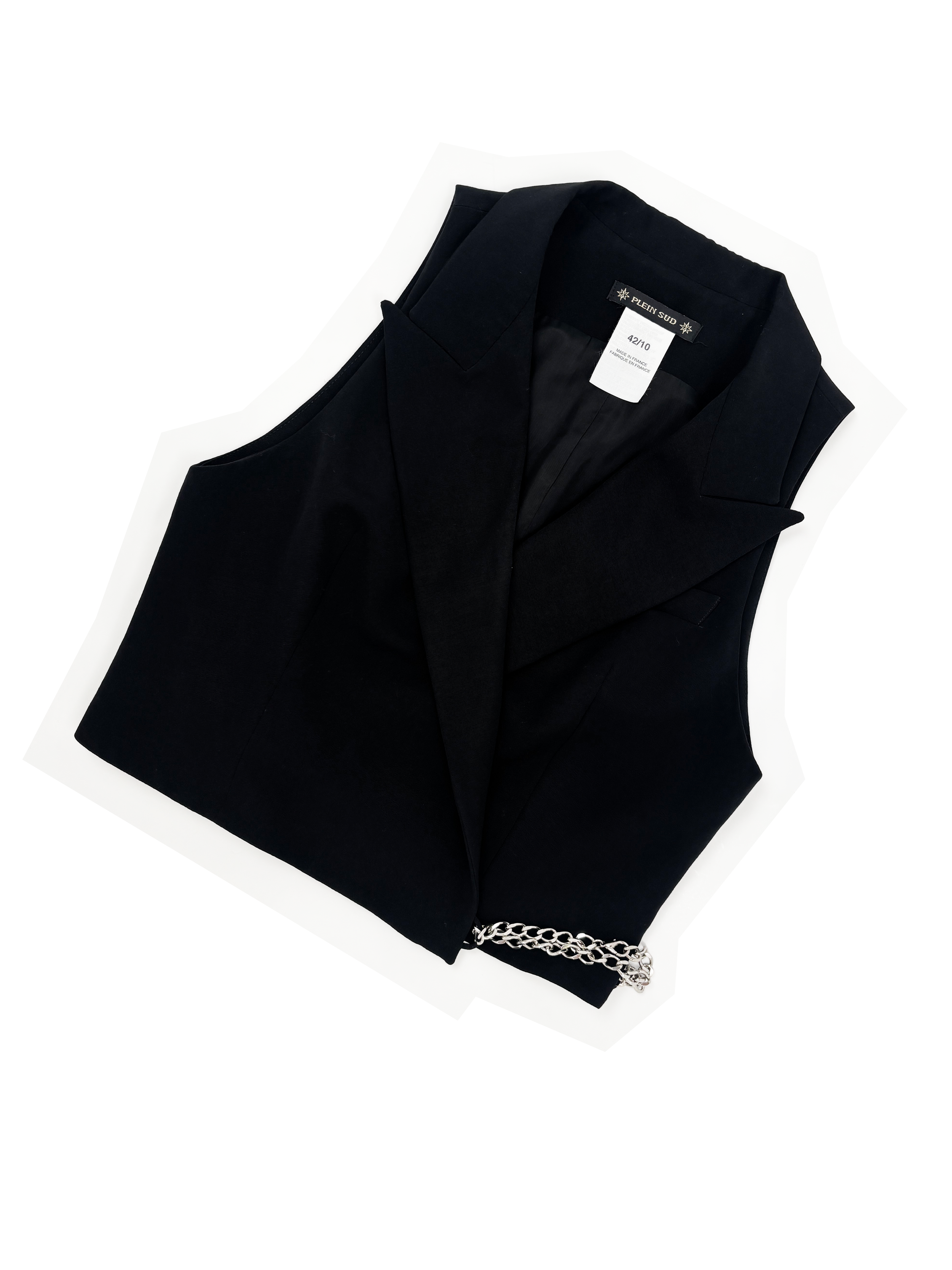 plein-sud-black-vest-wrap-silver-chain-closure-sleeveless-jacket-vintage-y2k.png