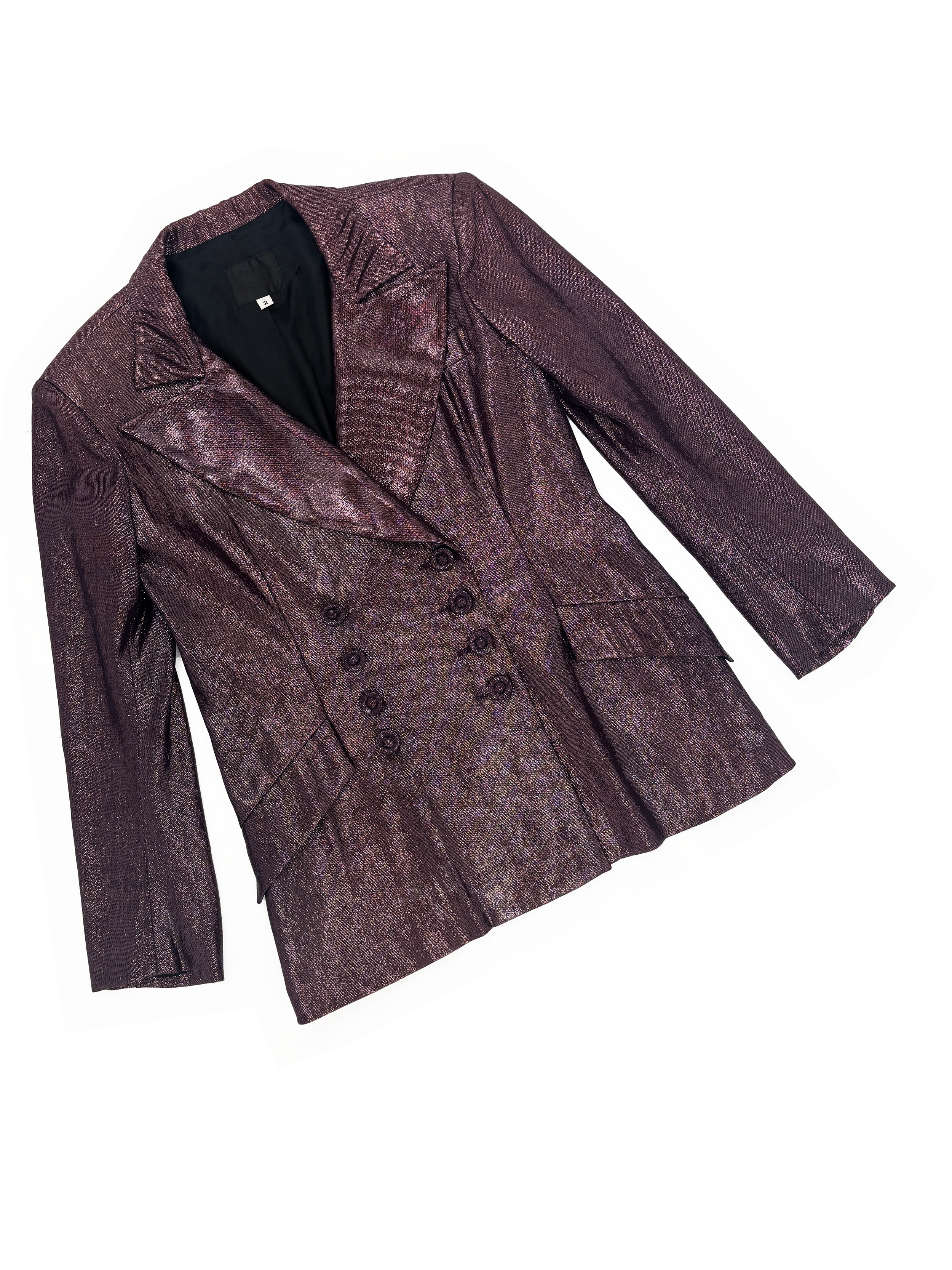 Anna Sui S/S 1995 purple metallic jacket