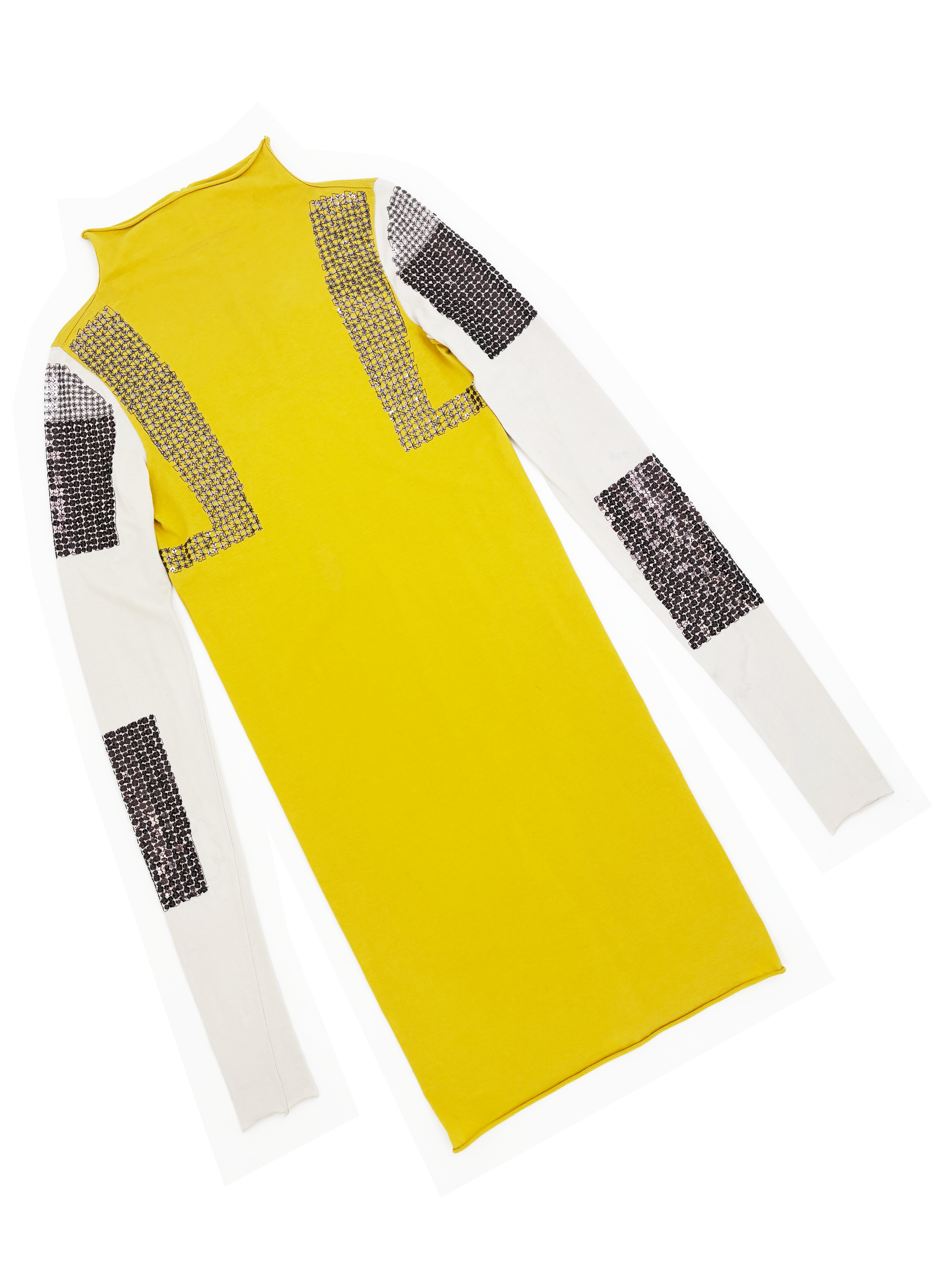 Rick Owens S/S 2017 yellow sequin top