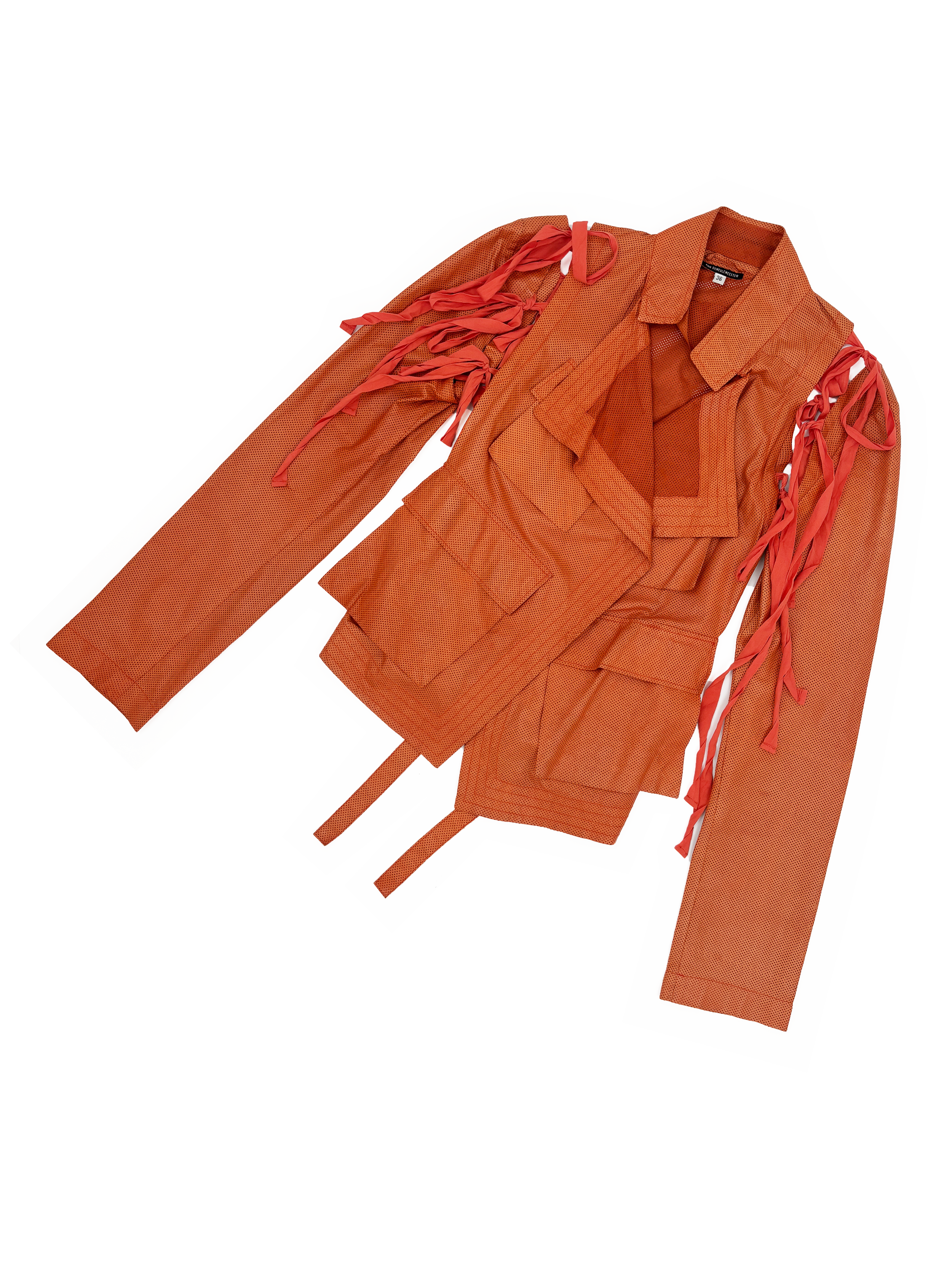 Ann Demeulemeester S/S 2005 leather tie jacket