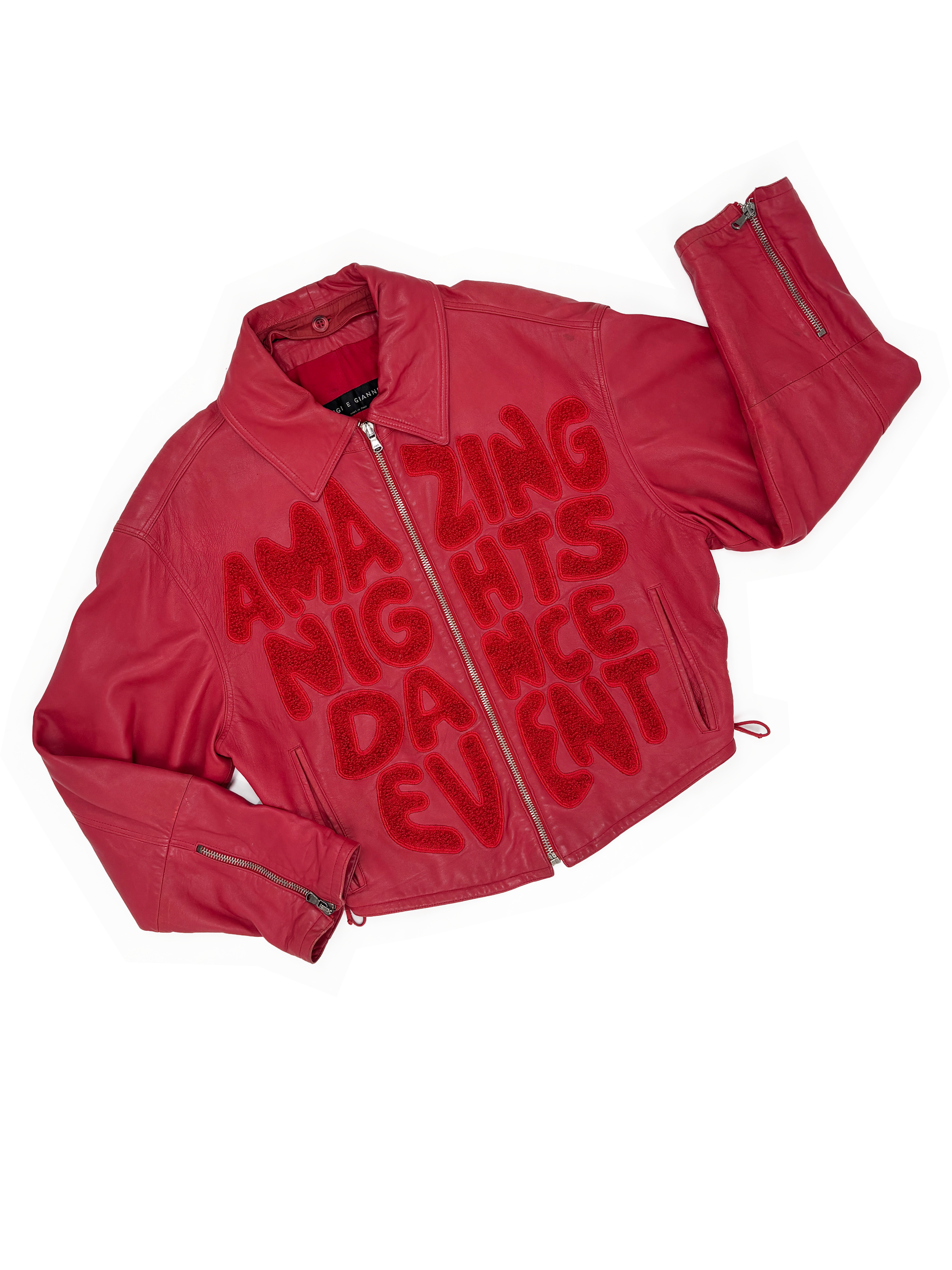 Calugi e Giannelli 90s red leather jacket