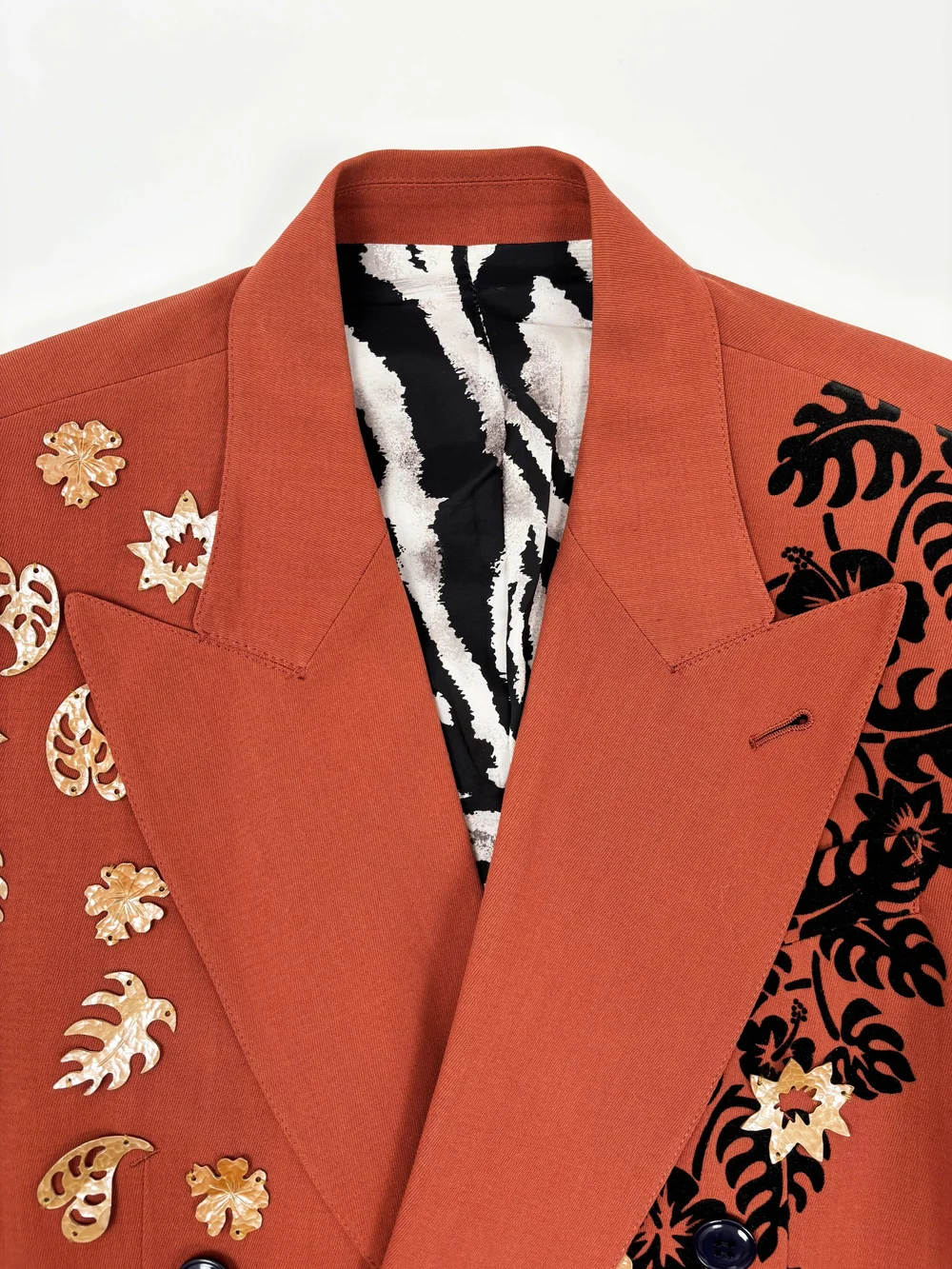 Jean Paul Gaultier S/S 1992 enamel applique jacket — JAMES VELORIA