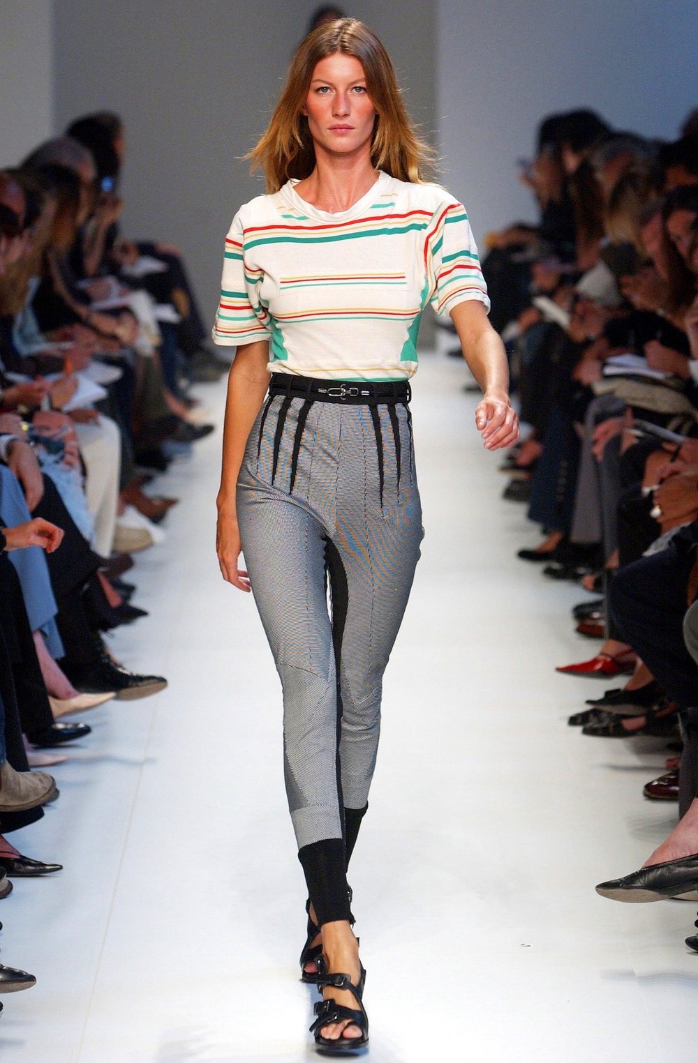 Balenciaga 2004 striped asymmetrical top — JAMES VELORIA