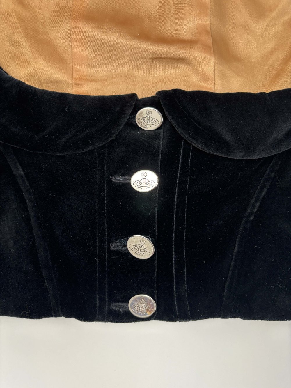 Gilet Femme Velours Noir CLIO II Vintage Années 1990 - Taille 1X - Avec étiquettes D'origine