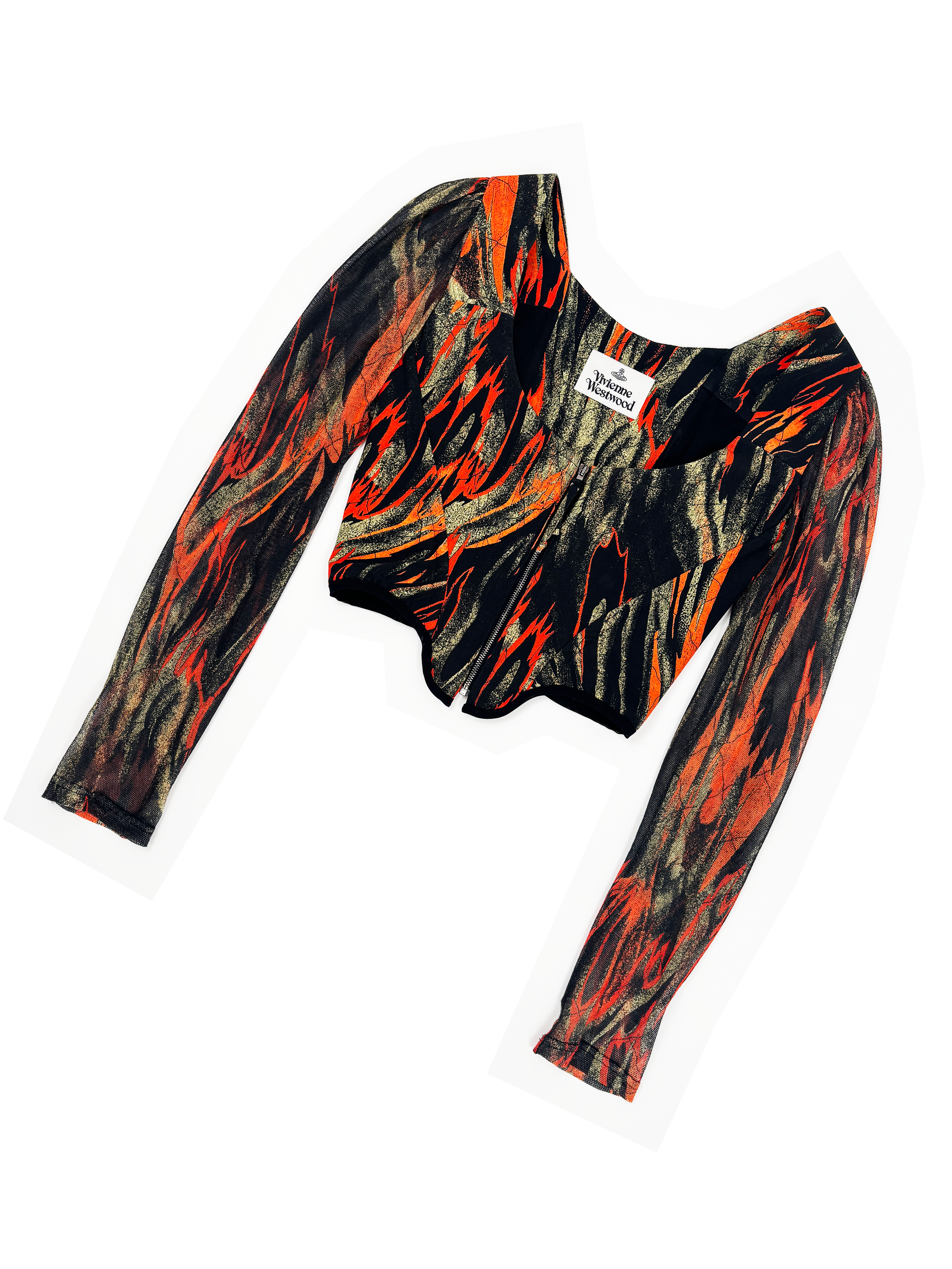 Vivienne Westwood S/S 2020 flame print corset