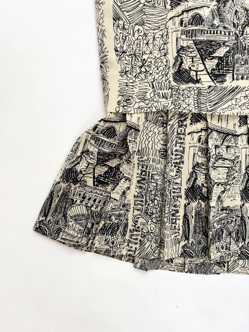 Jean Paul Gaultier F/W 2005 silk Paris print skirt — JAMES VELORIA