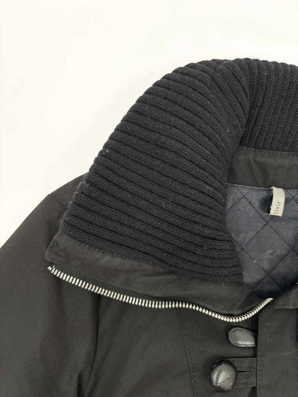 Balenciaga F/W 2003 black ribbed collar jacket — JAMES VELORIA