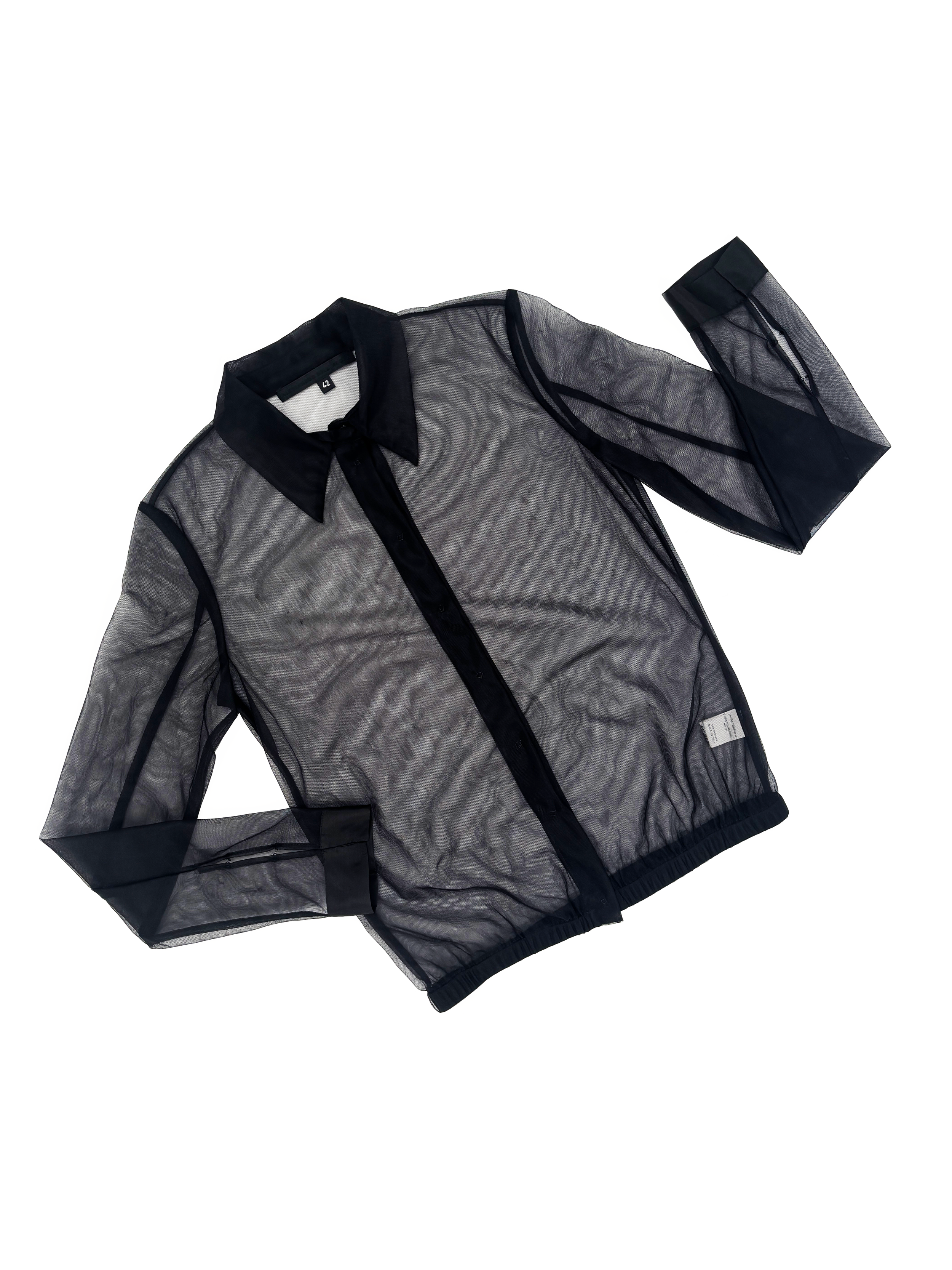 Alessandro Dell'acqua sheer cropped shirt