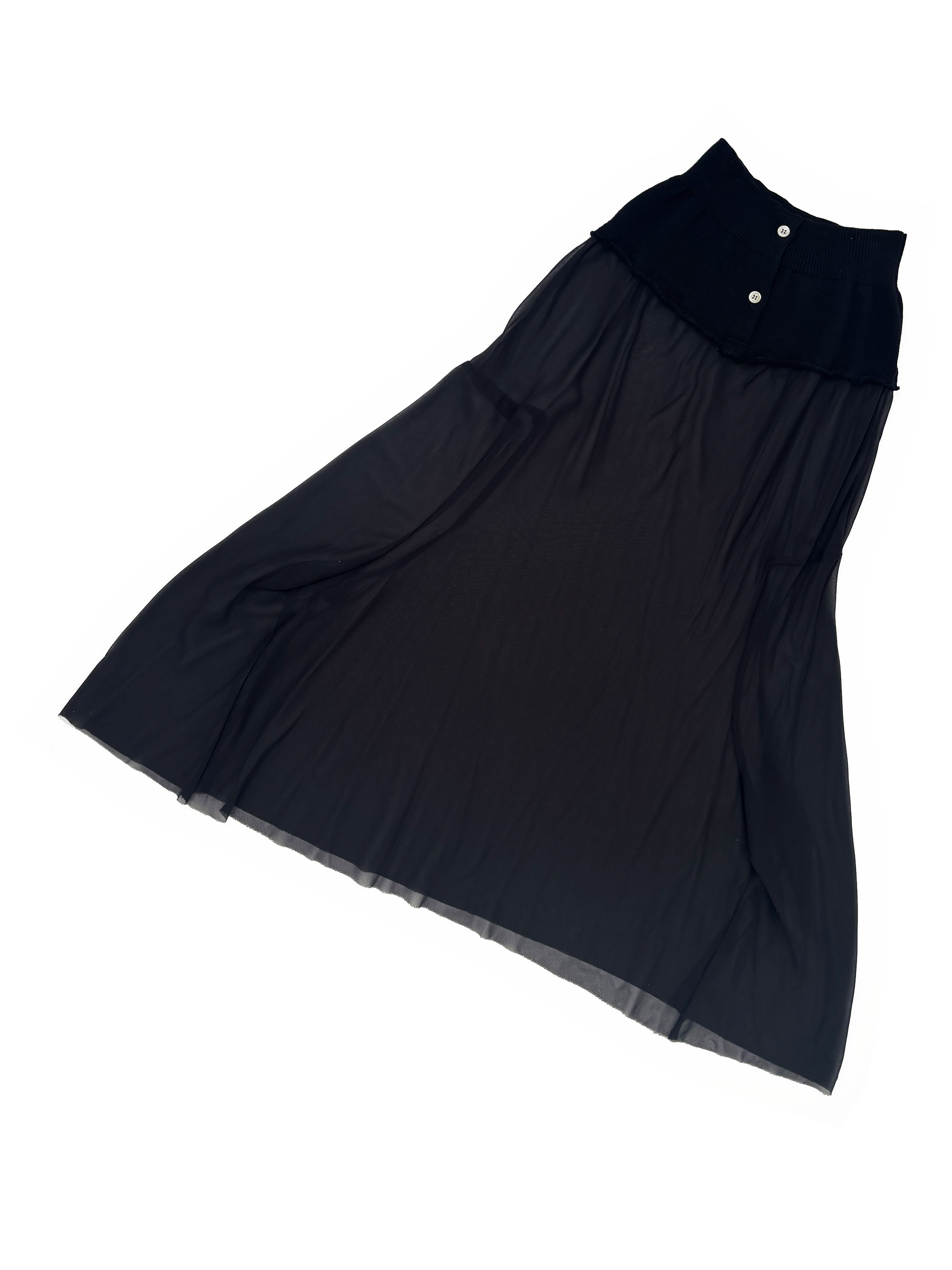 Comme des Garcons 1993 knit skirt with sheer hem