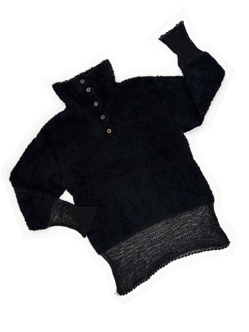 Issey Miyake F/W 1994 furry fishnet sweater — JAMES VELORIA