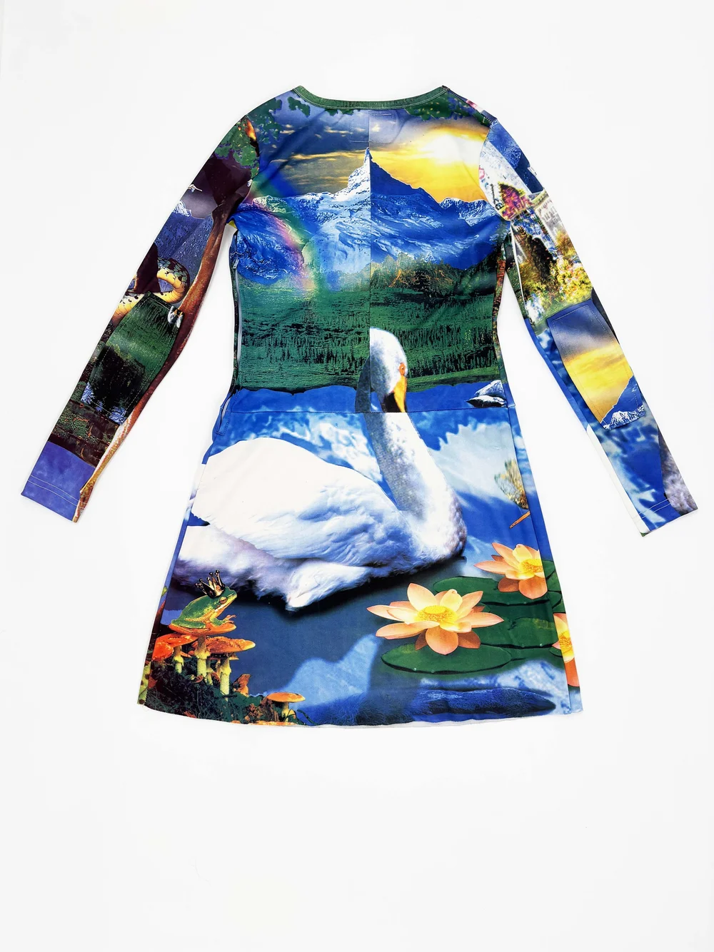 Wild & Lethal Trash F/W 1996 swan print dress — JAMES VELORIA