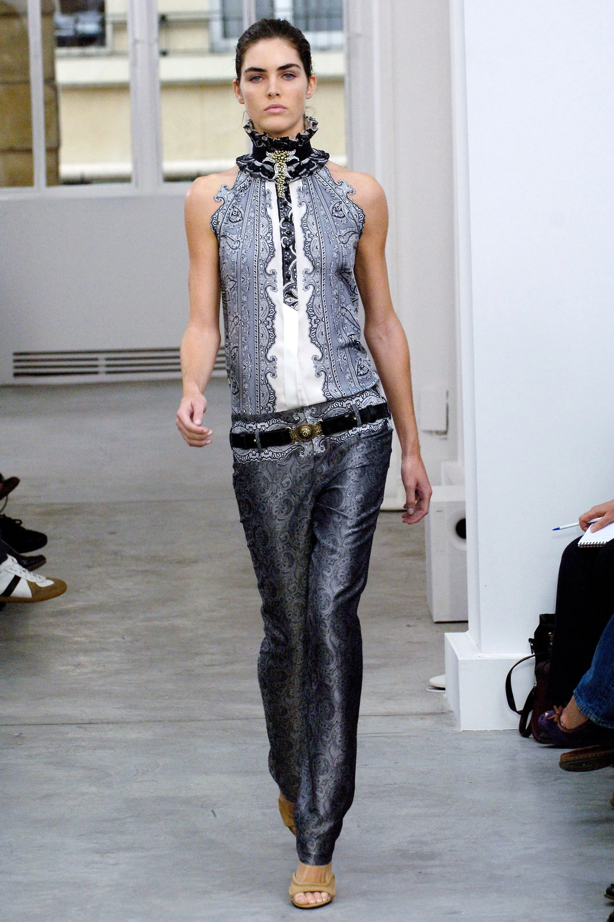 balenciaga-spring-summer-2006-nicolas-ghesquiere-silk-paisley-scarf-print-ruffle-collar-top-blouse-white-gray-vintage-archive-runway.JPG