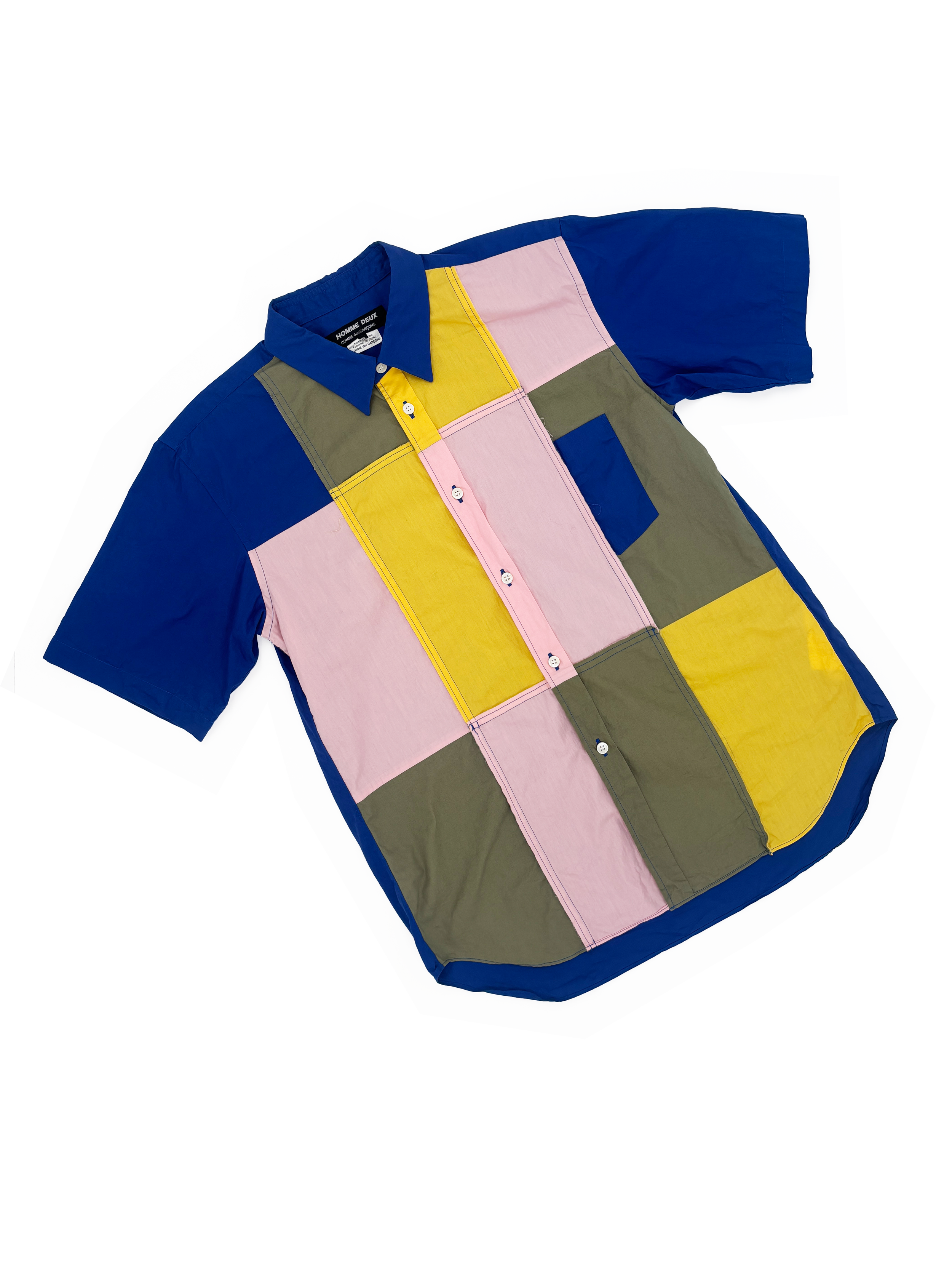 Comme des Garcons Homme Deux 2022 patchwork shirt