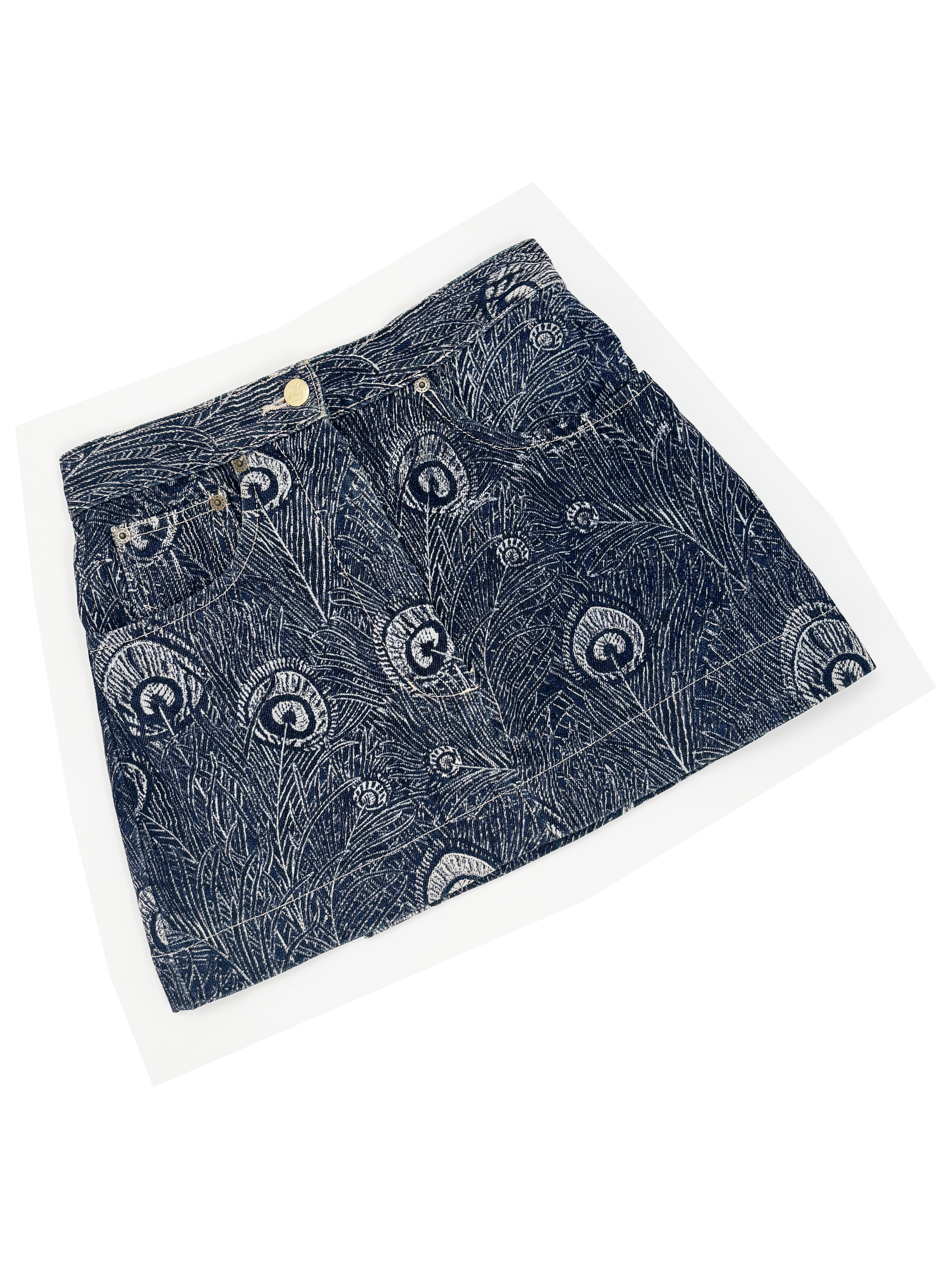 Vivienne Westwood F/W 1994 peacock mini skirt