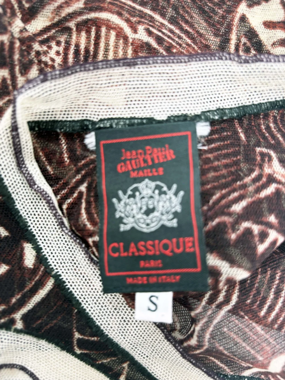Jean Paul Gaultier 90s tattoo print mesh tank — JAMES VELORIA
