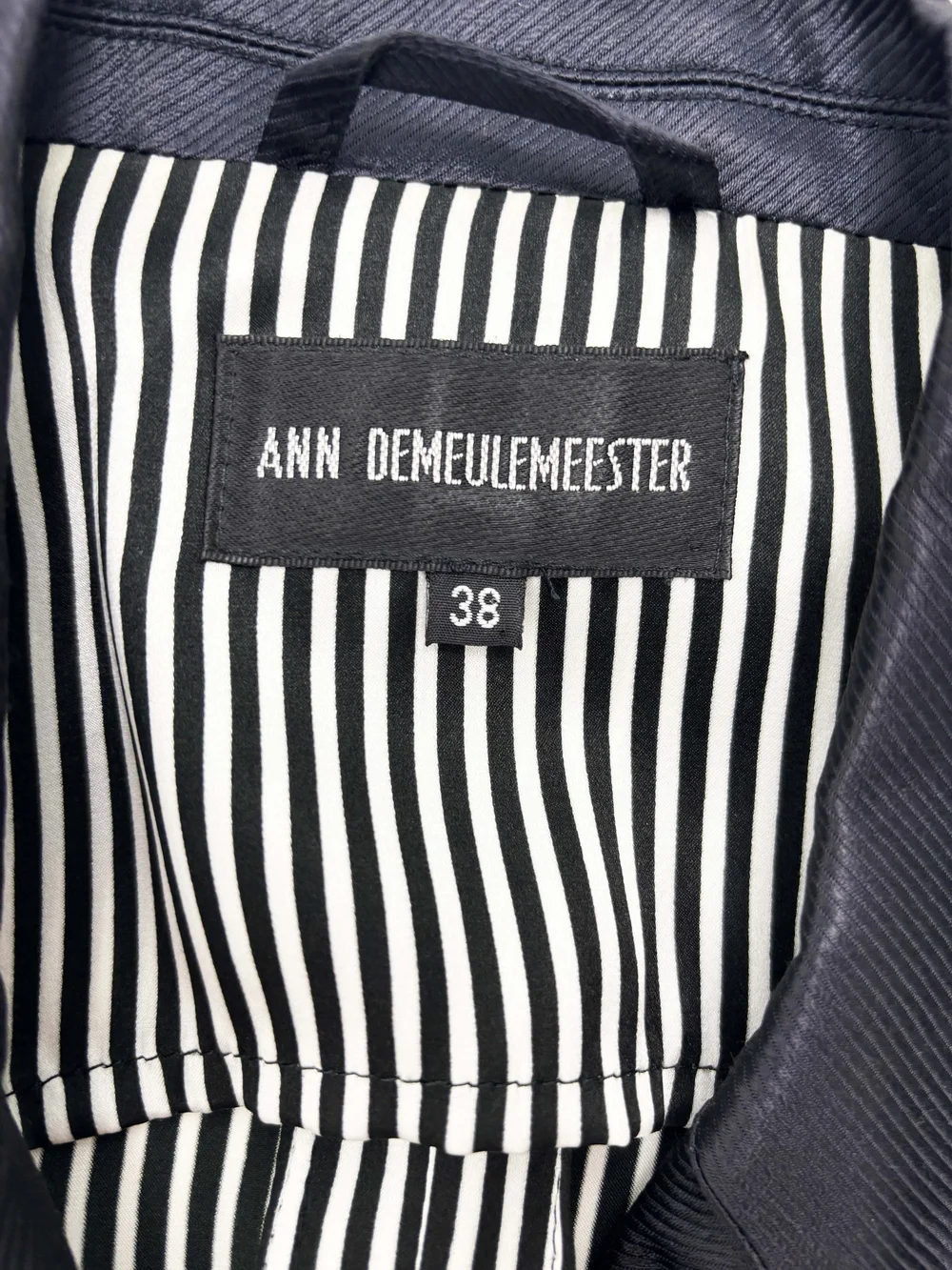 Ann Demeulemeester striped back jacket — JAMES VELORIA