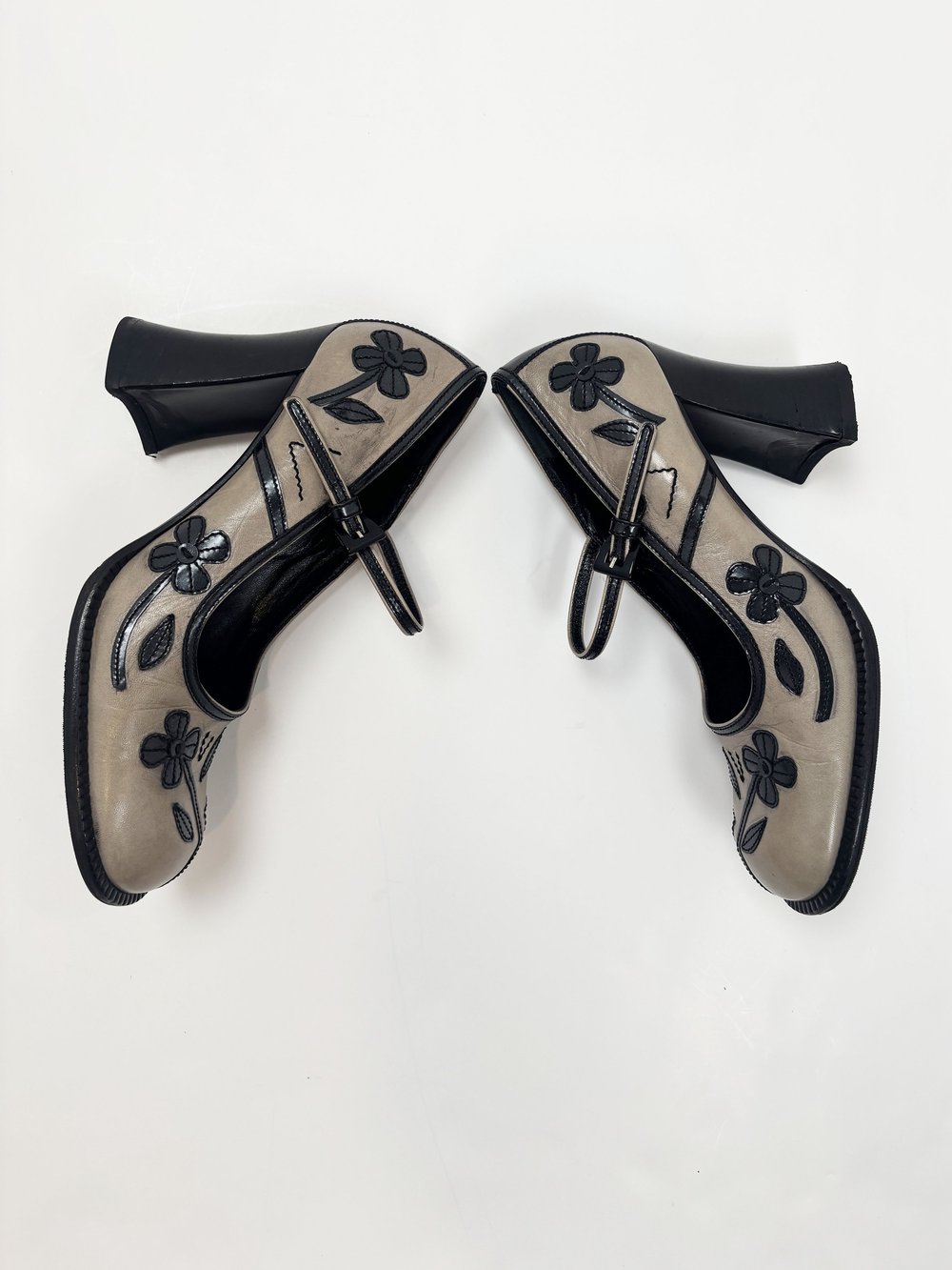 Prada F/W 1996 flower applique heels — JAMES VELORIA