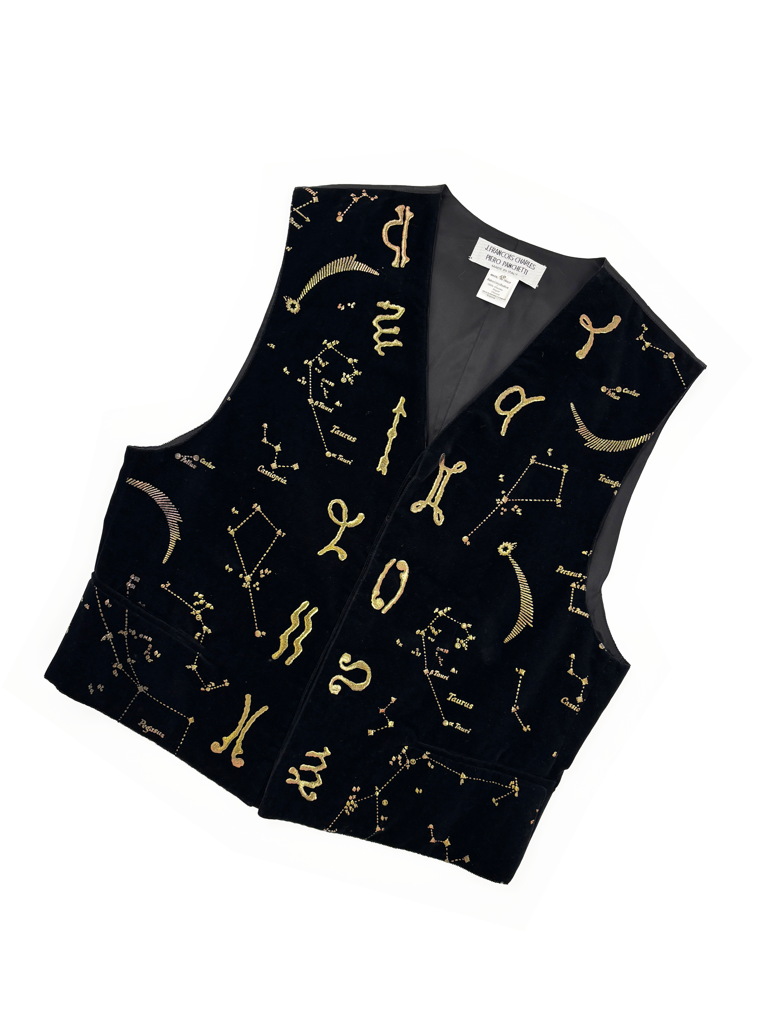 Piero Panchetti 90s constellation print vest