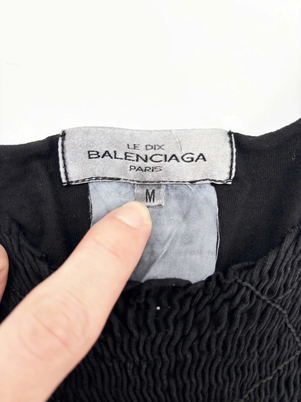 Balenciaga le Dix ruched neckline top — JAMES VELORIA