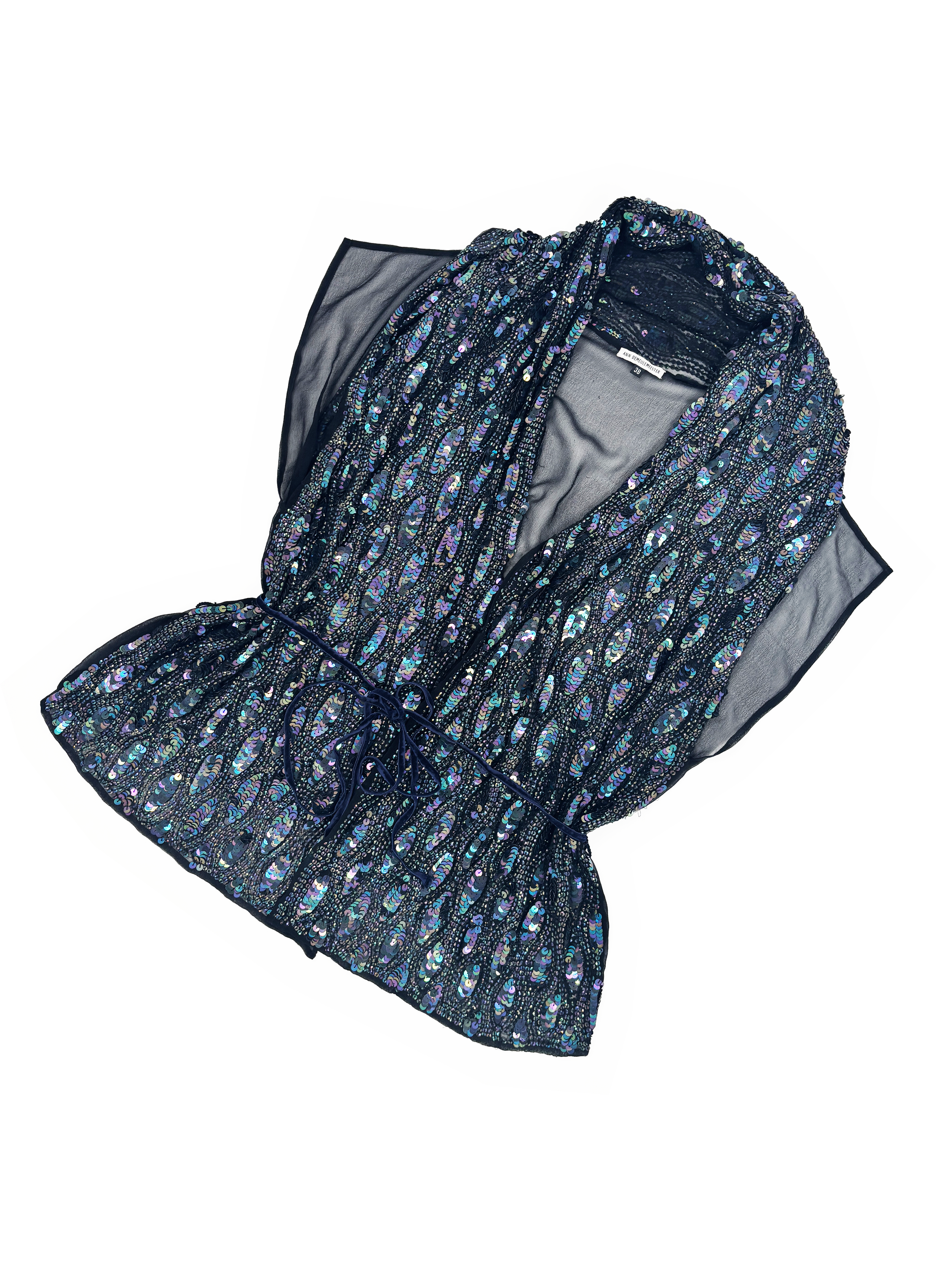 Ann Demeulemeester F/W 2002 sequin wrap top