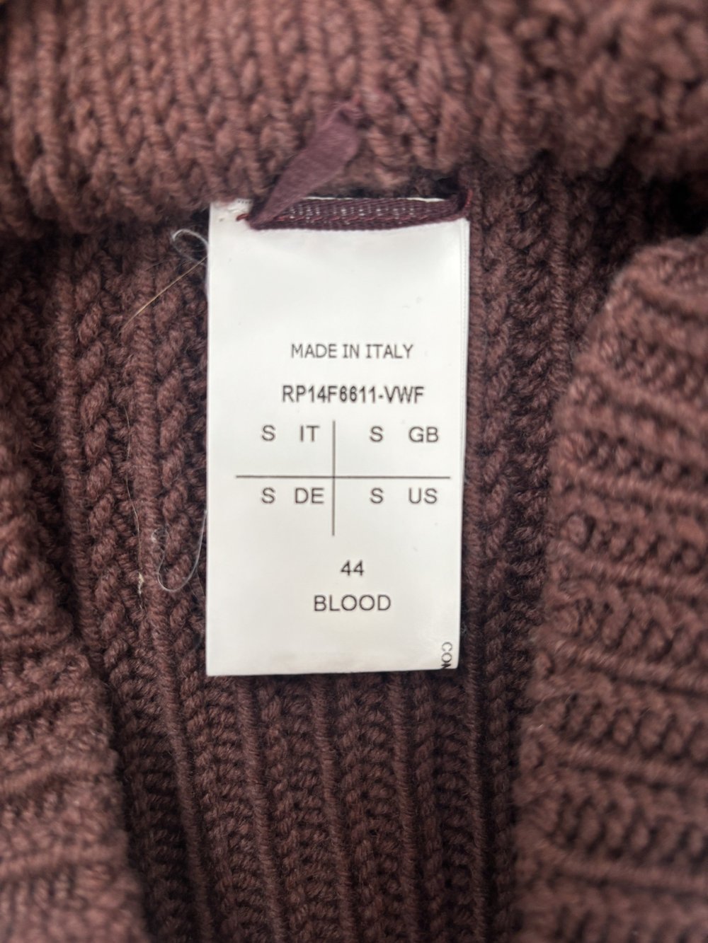 Rick Owens F/W 2014 brown chunky knit sweater — JAMES VELORIA