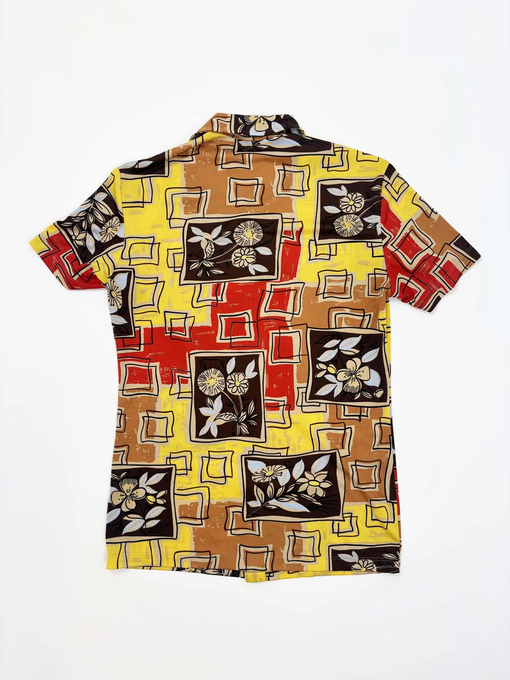 DOLCE&GABBANA ドルチェ＆ガッバーナ 2004SS ハワイアンプリントシャツ VSR26/S5CD ブラウン イエロー 41 Dolce & Gabbana printed shirt — JAMES VELORIA