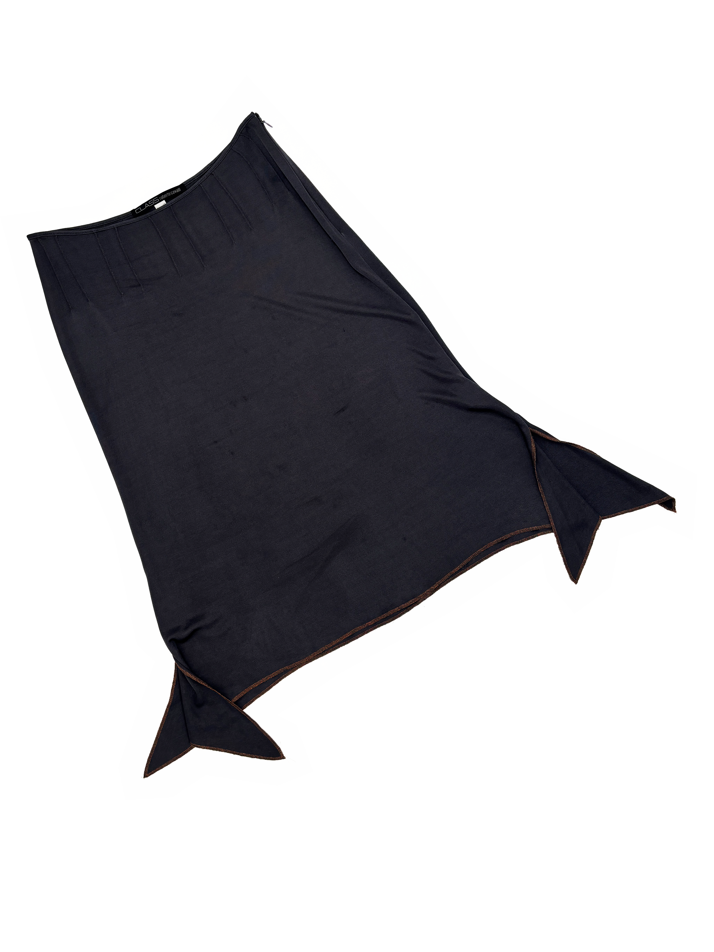 Roberto Cavalli silver flared hem skirt