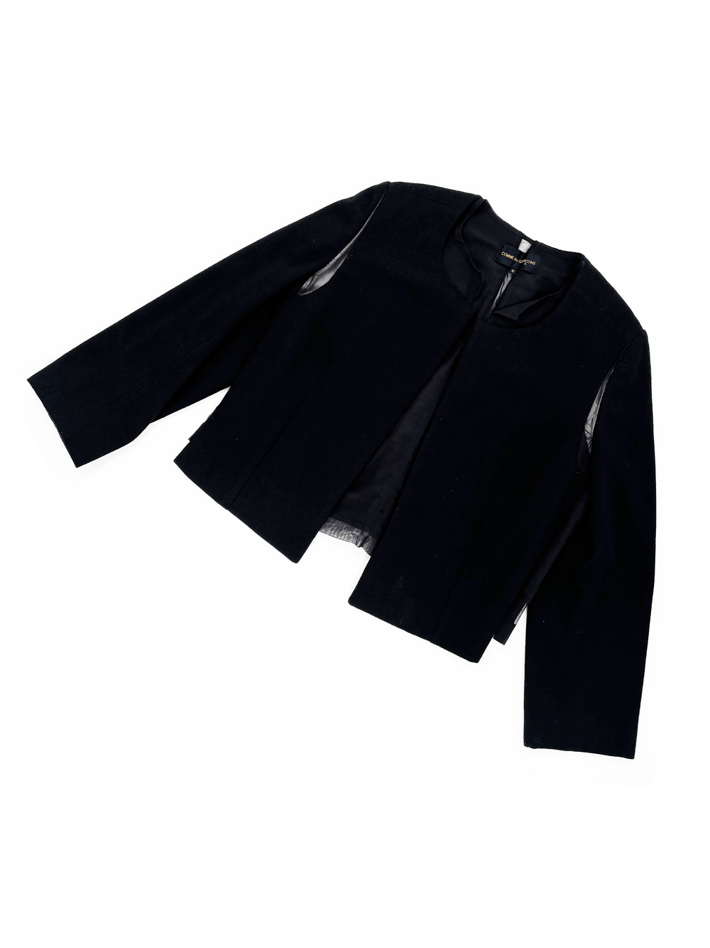 【COMME des GARÇONS】97ss Vintage jacket Comme des Garcons F/W 1997 sheer panel jacket — JAMES VELORIA