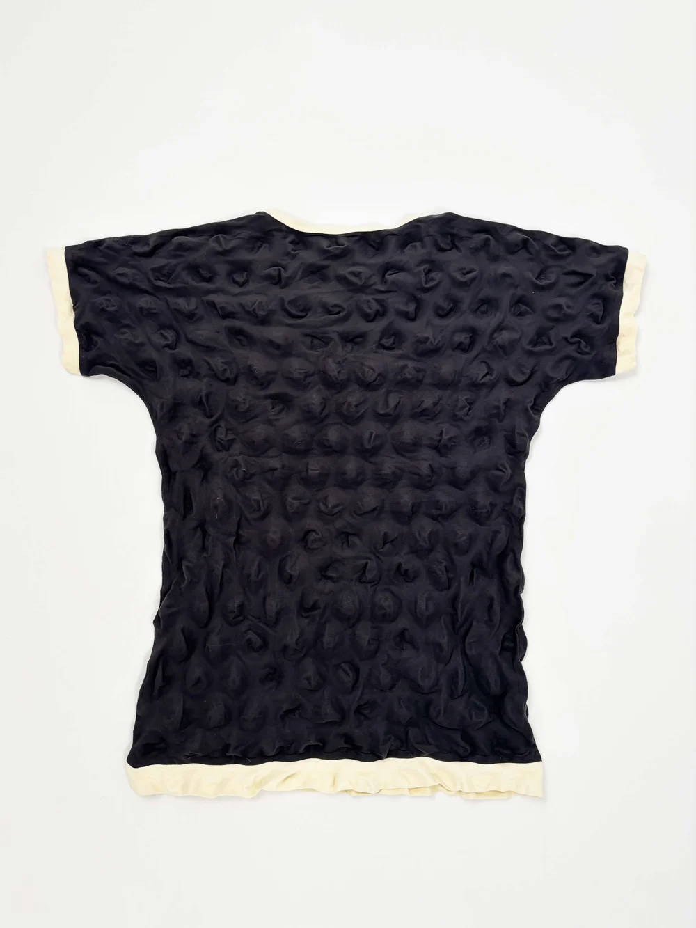 ISSEY MIYAKE AW2000EGGCARTON Tシャツカットソー Issey Miyake F/W 2000 navy egg carton top — JAMES VELORIA