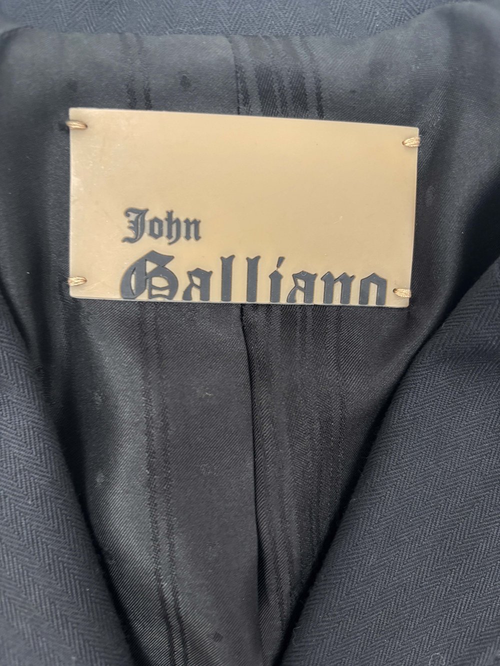 John Galliano F/W 2003 leather trim jacket — JAMES VELORIA