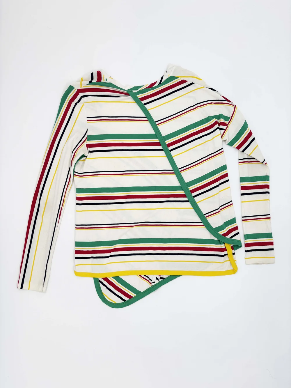 Balenciaga 2004 striped asymmetrical top — JAMES VELORIA