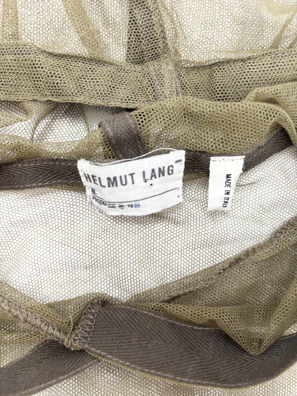 Helmut Lang 1999 fishnet hooded top — JAMES VELORIA