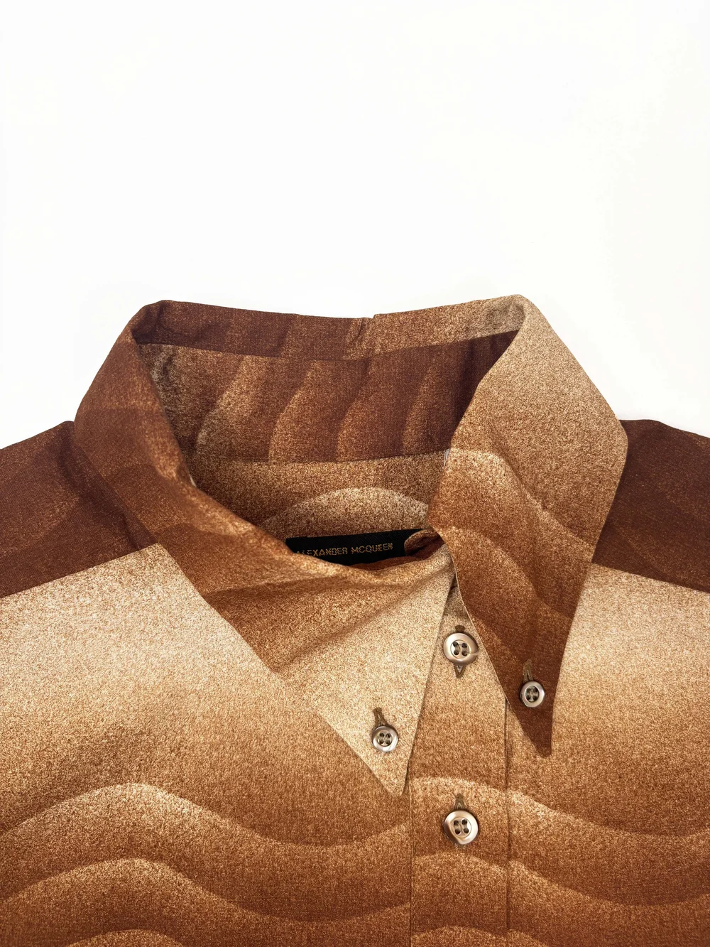 Alexander McQueen 90s twisted collar shirt — JAMES VELORIA