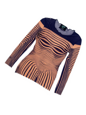 Jean Paul Gaultier 90s tattoo print mesh tank — JAMES VELORIA