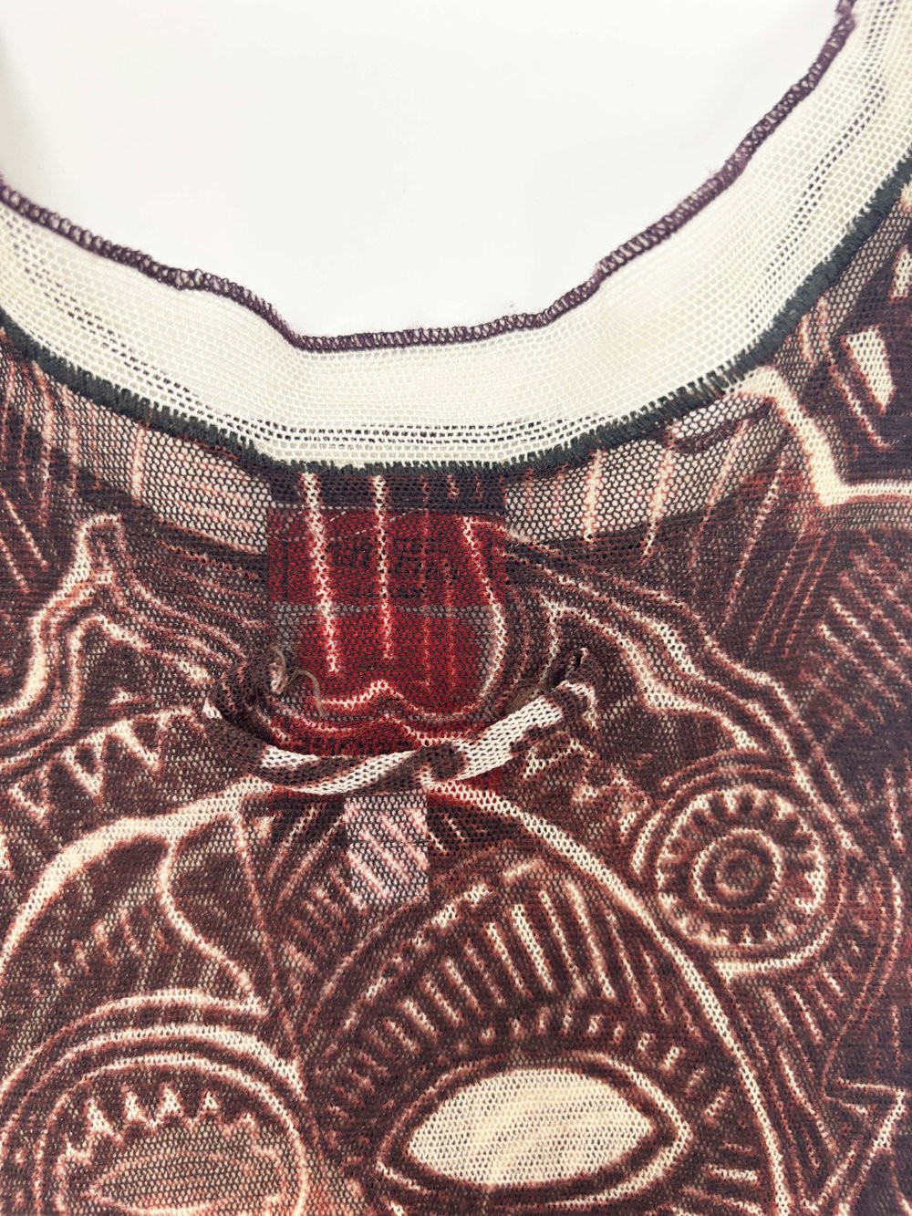 Jean Paul Gaultier 90s tattoo print mesh tank — JAMES VELORIA